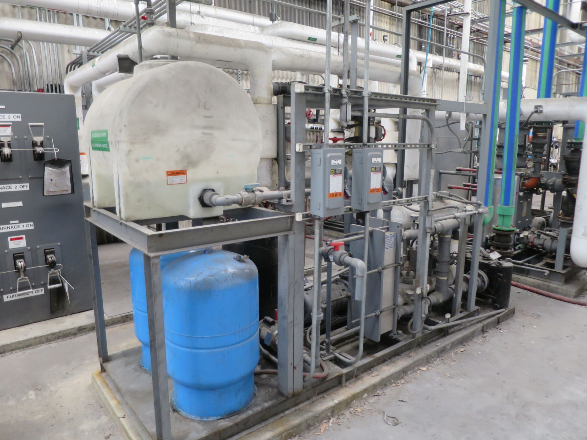 Chilled Water Loop A includes (1) rectangular recirculating water tank skid with (2) 25 hp