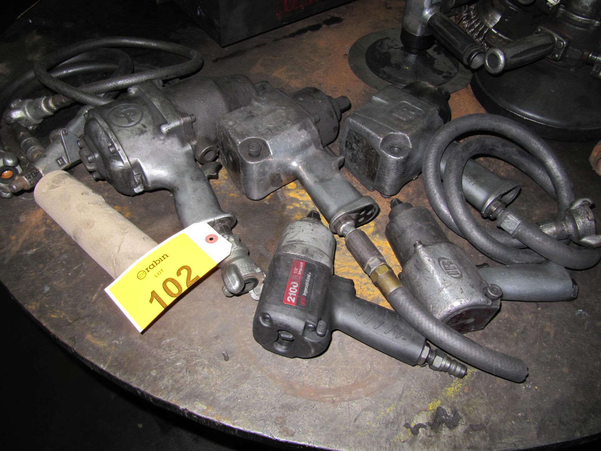 Lot of (5) assorted pneumatic impact guns