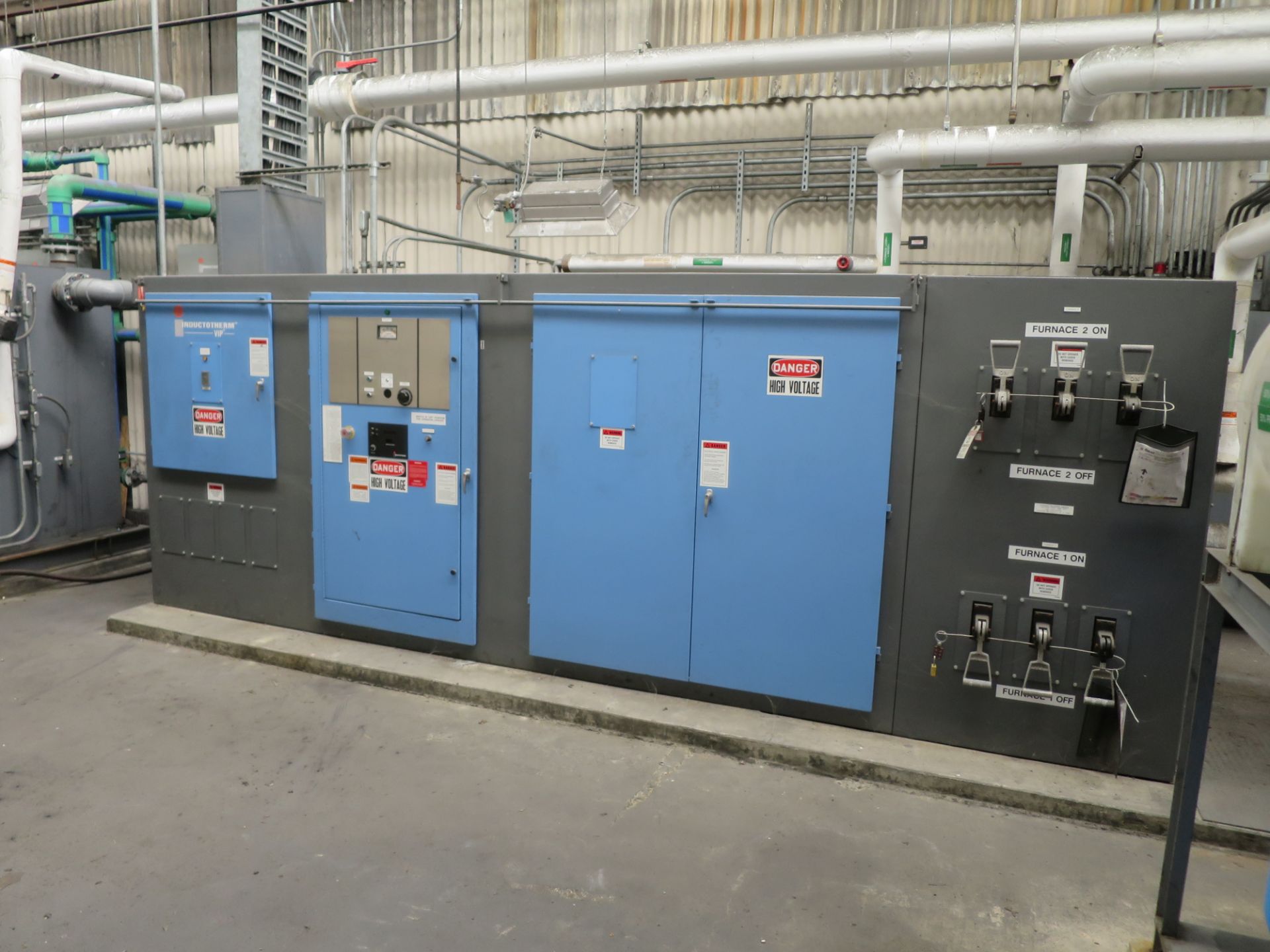 Inductotherm VIP control panel, s/n 10G-259809-246-11, Supply: 1359 KVA, 3 Phase, 60 HZ, 575 Vac,