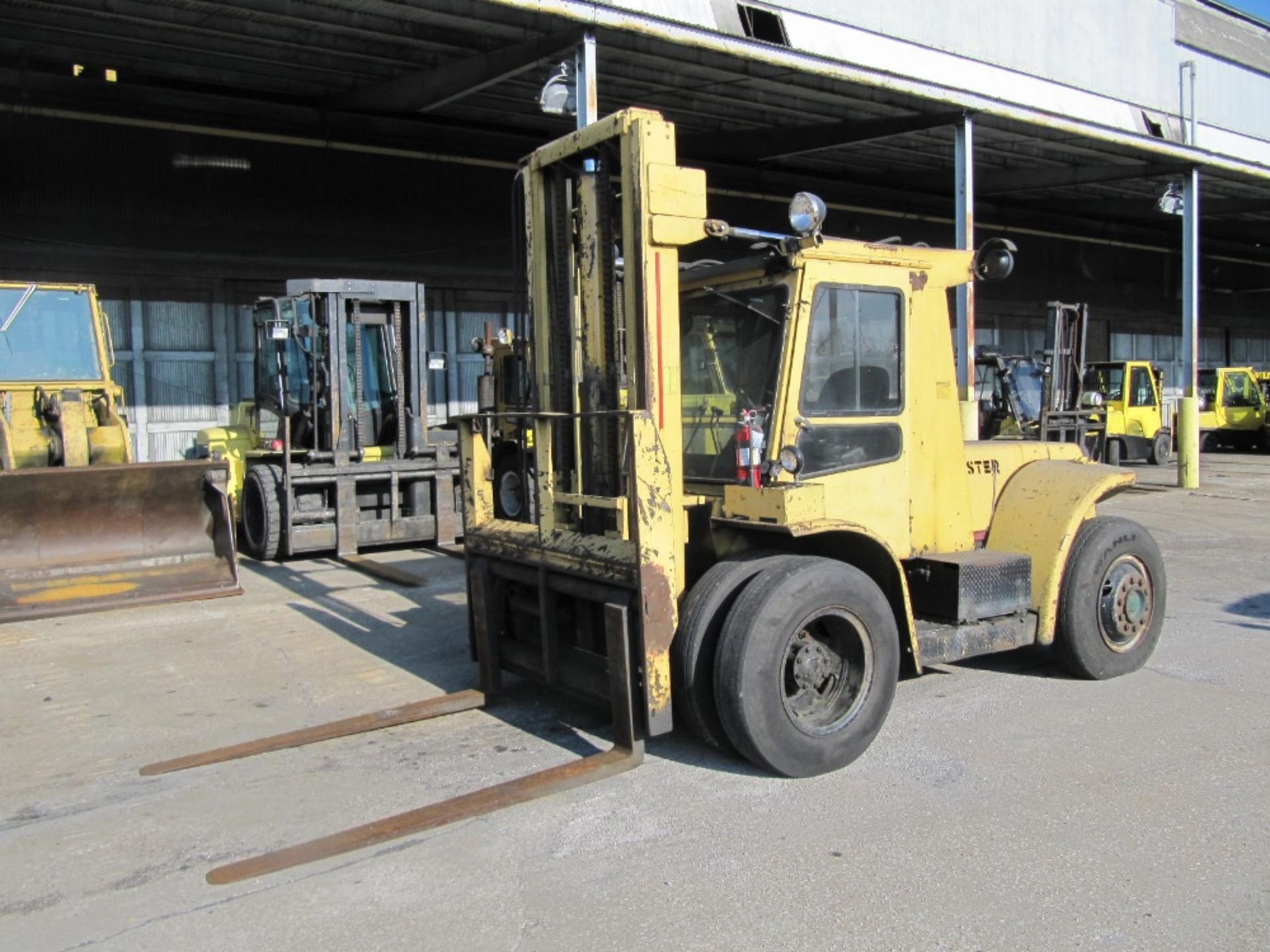 1995 Hyster H200HS Forklift, 6821 hrs. indicated, 23,700 lb. cap., 136" mast ht., 2 stage, diesel