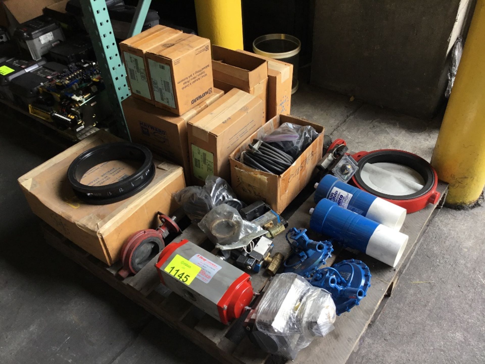 Lot of ass't Hayward, Bray, Air Pump Valve Co., Valbia, and Max Air pumps and valves including
