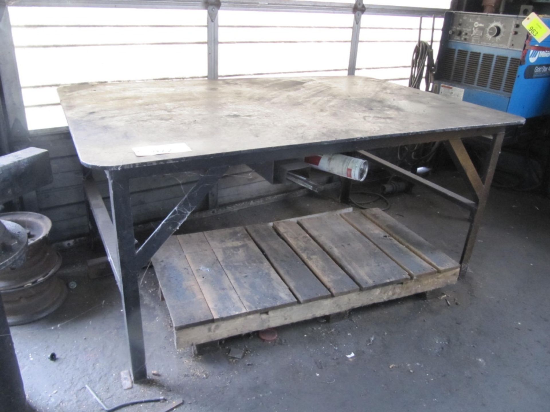 Lot of (2) welding tables, (1) 73" X 48" (1) 96" X 48"