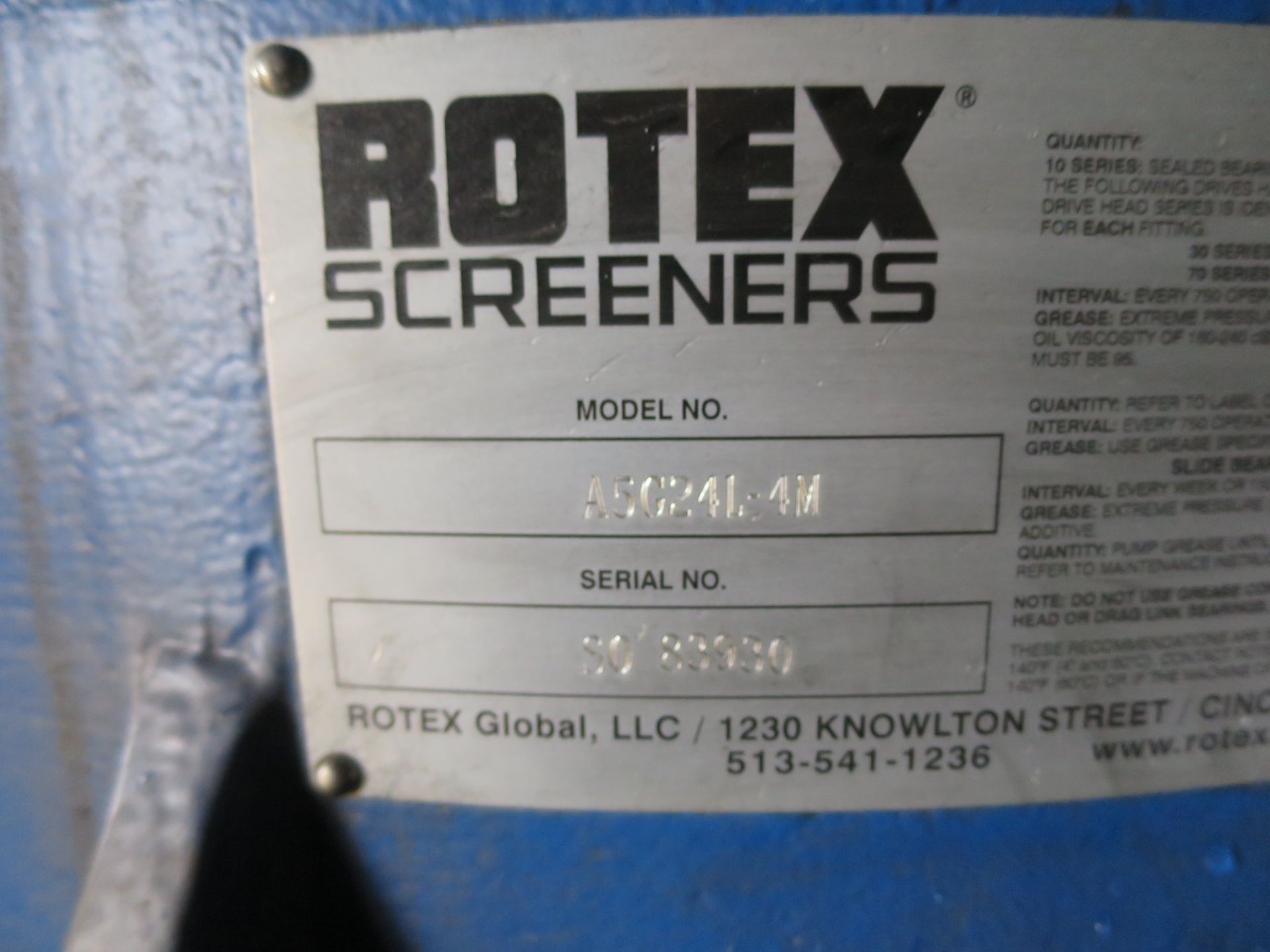 2014 Rotex Screen, model A5G24L-4M, s/n SO 83930 - Image 3 of 6