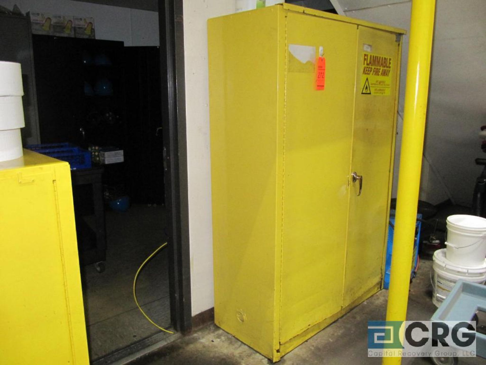 Flammable storage cabinet, approximate 60 gal.