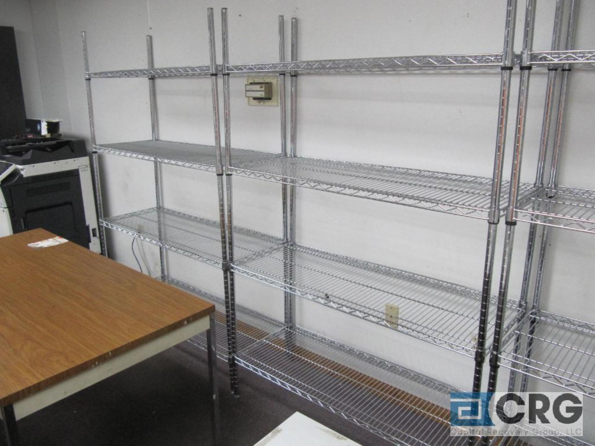 (7) Metro racks, 4' X 18" X 62" Tall, (located upstairs by shop)