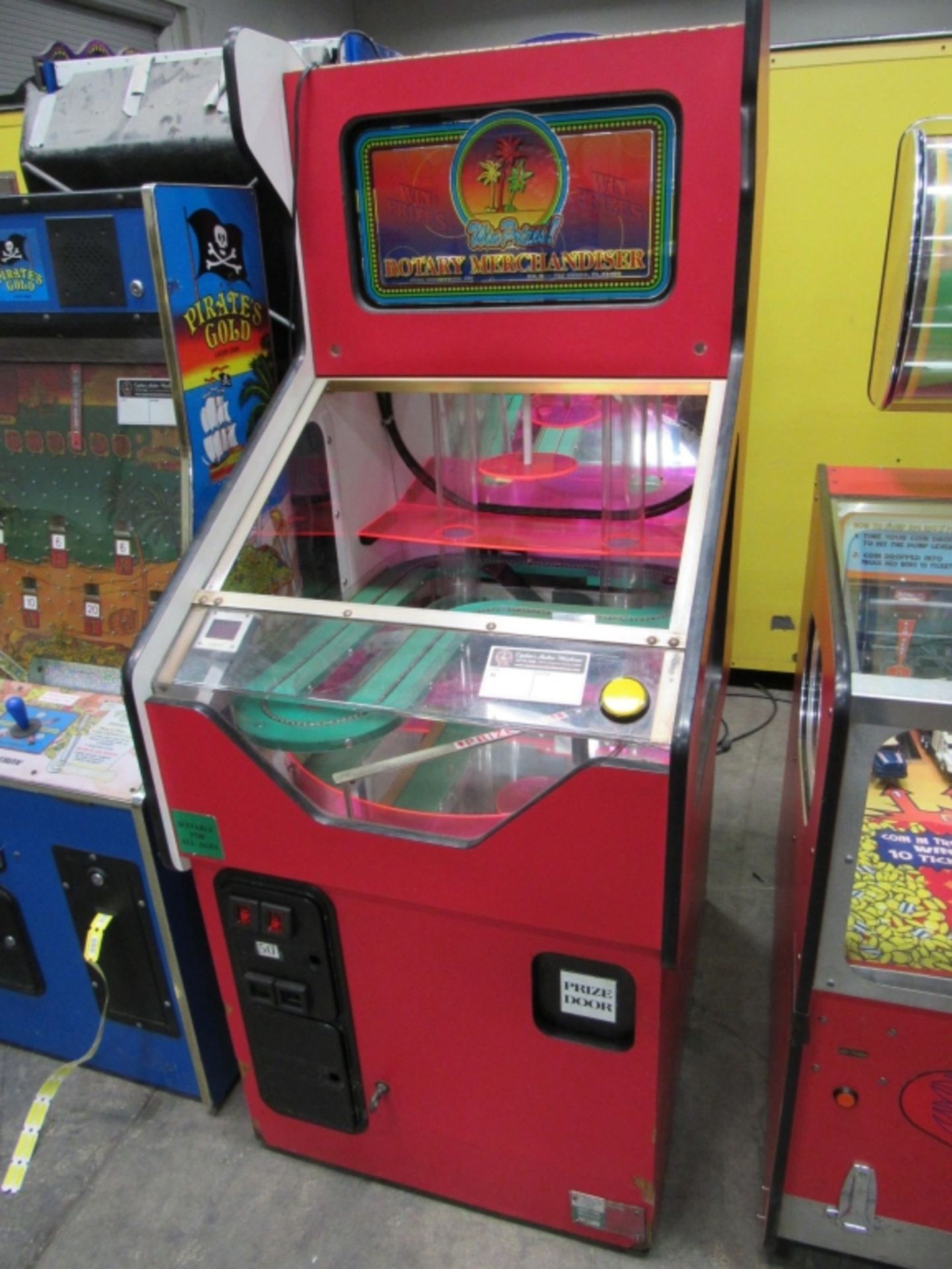 LAX ROTORY JR MERCHANDISER PRIZE MACHINE Item is in used condition. Evidence of wear and