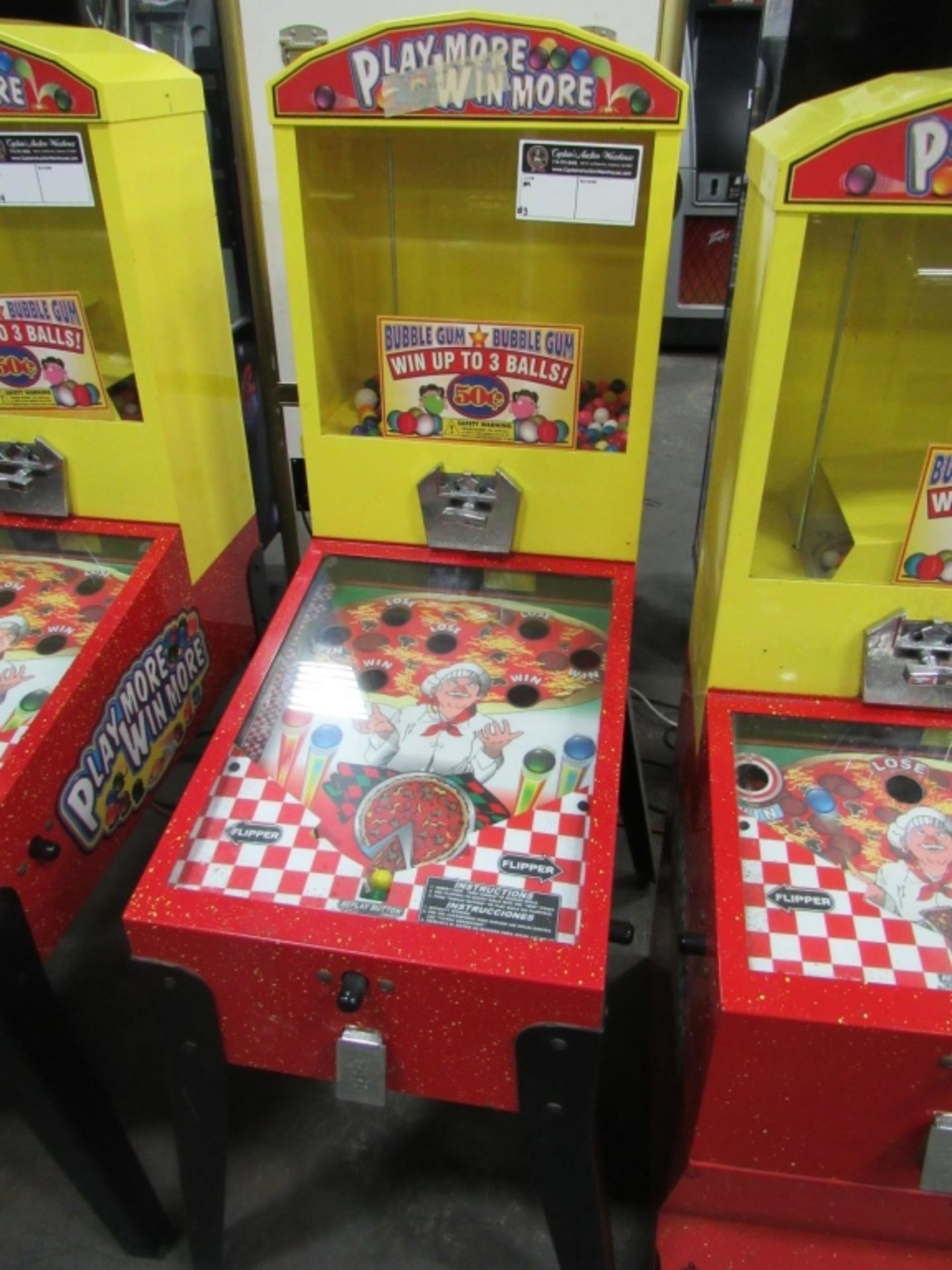 PLAY MORE WIN MORE PINBALL VENDING IMPULSE #3 Item is in used condition. Evidence of wear and