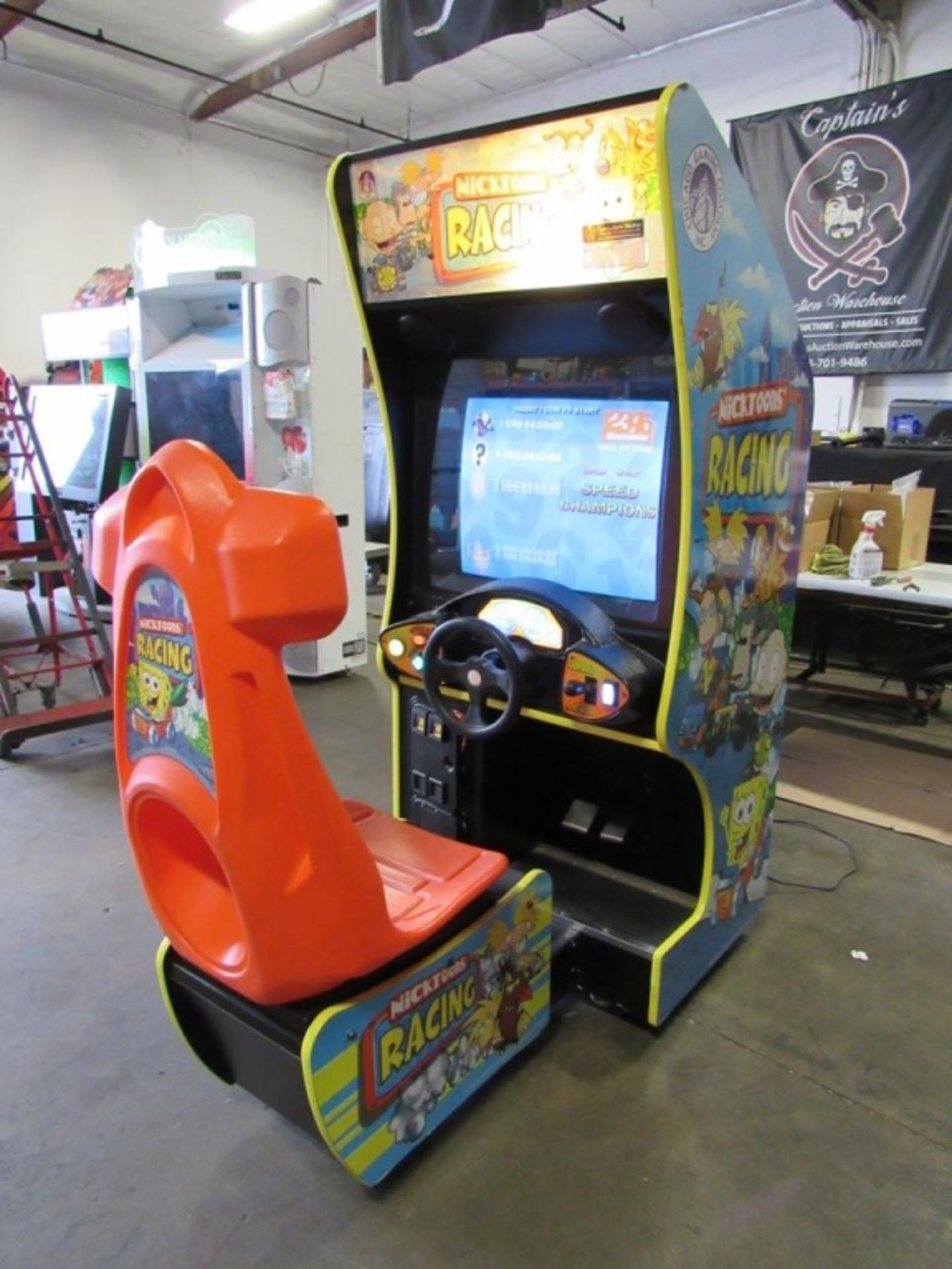 NICKTOONS RACING SITDOWN ARCADE GAME CLEAN!! - Image 2 of 5