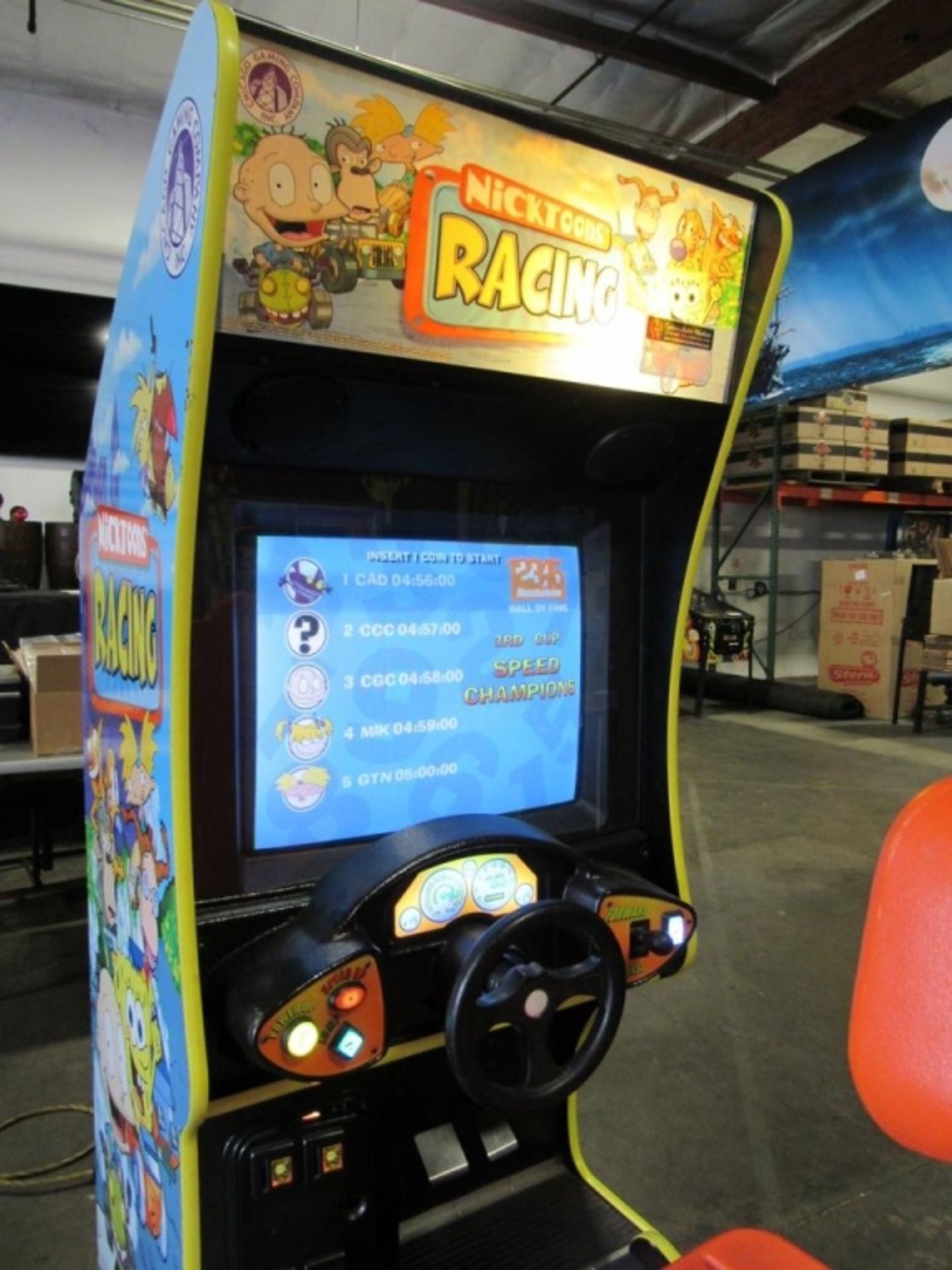 NICKTOONS RACING SITDOWN ARCADE GAME CLEAN!! - Image 4 of 5