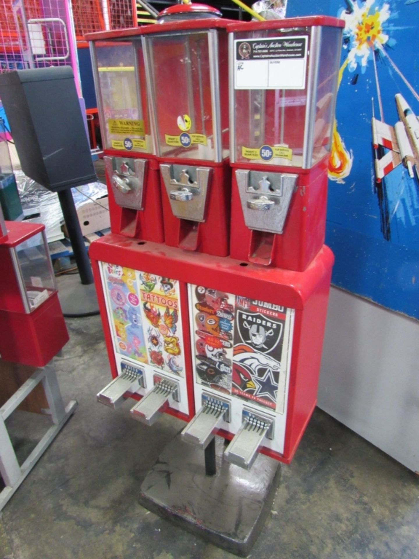 COMBO BULK VENDING RACK STICKER CAPSULE CANDY