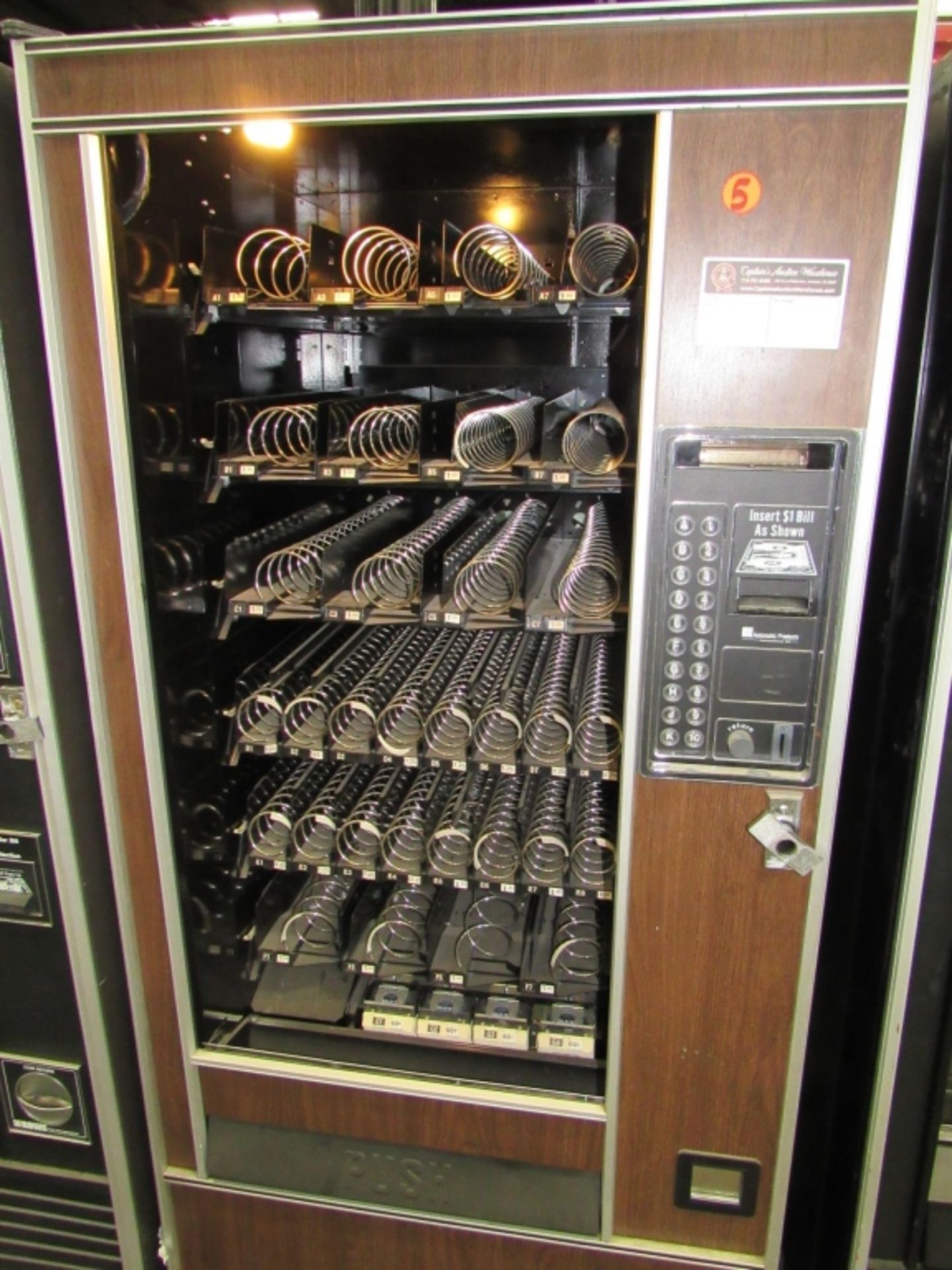 AUTOMATIC PRODUCTS SNACK VENDING MACHINE #5 - Image 2 of 2