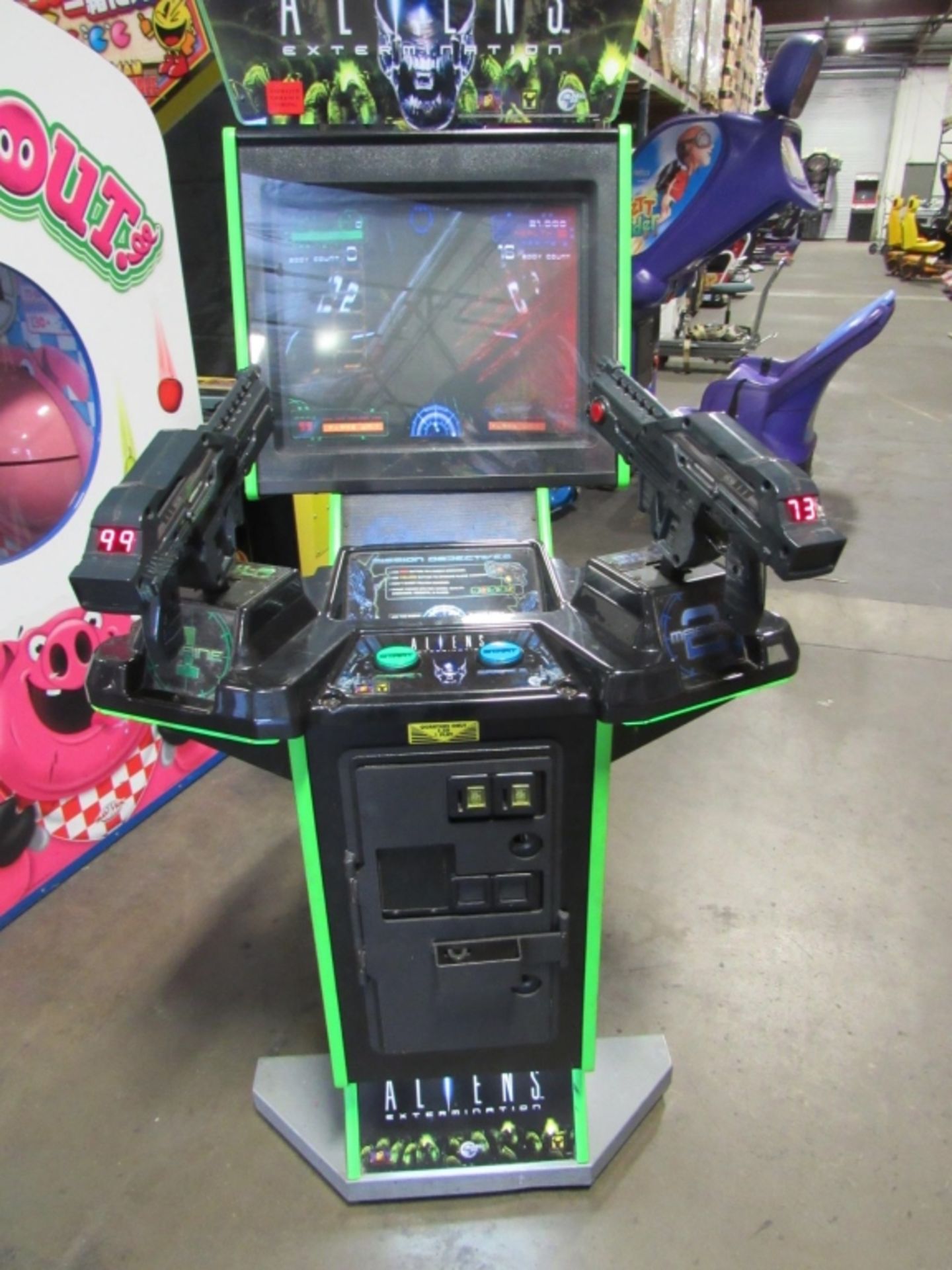 ALIENS EXTERMINATION FIXED GUN SHOOTER ARCADE GAME - Image 4 of 7