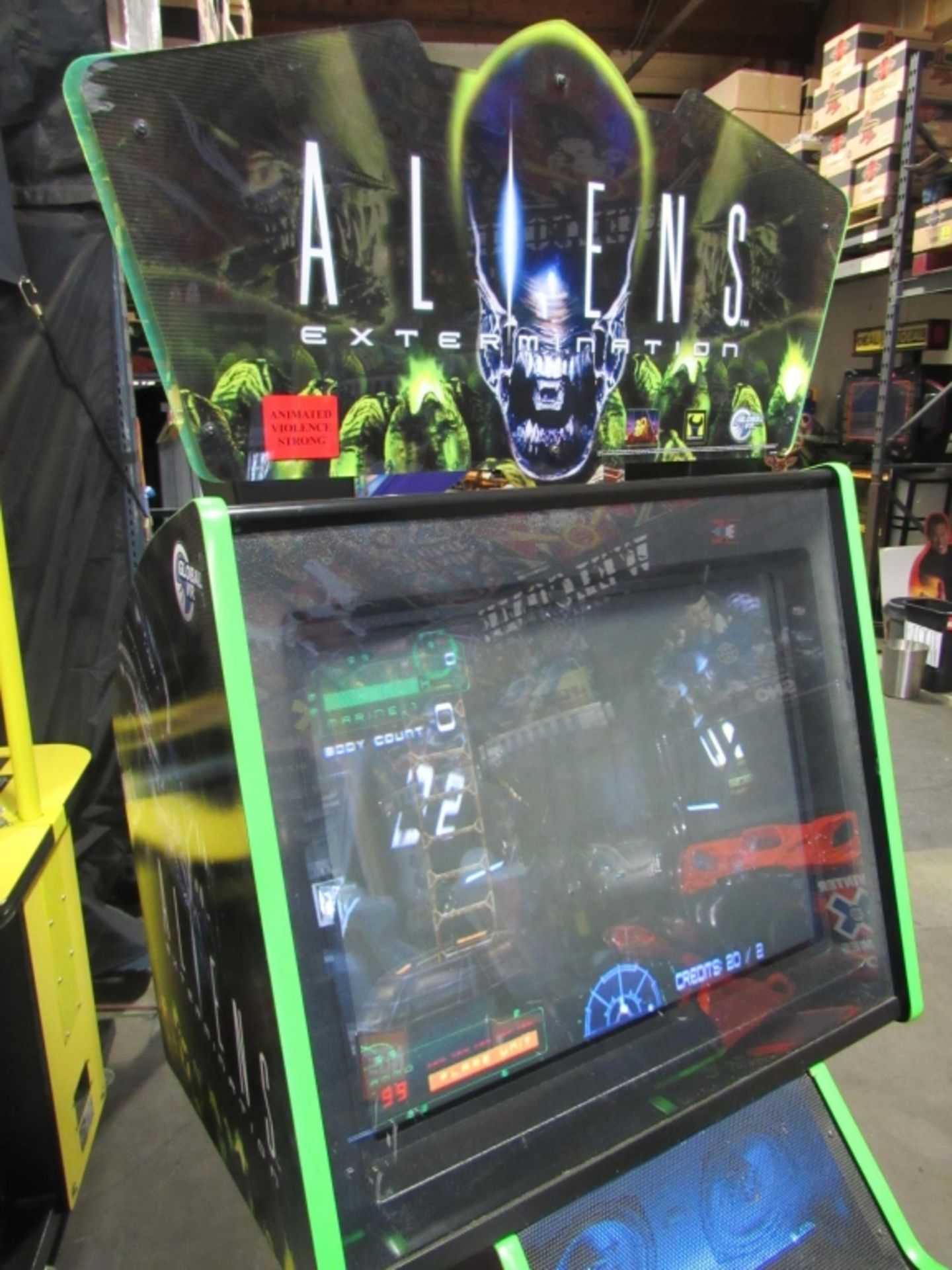 ALIENS EXTERMINATION FIXED GUN SHOOTER ARCADE GAME - Image 7 of 7