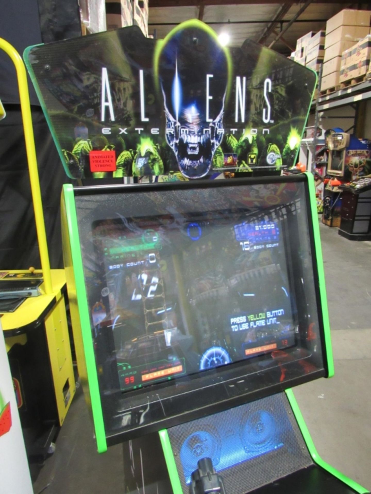 ALIENS EXTERMINATION FIXED GUN SHOOTER ARCADE GAME - Image 5 of 7