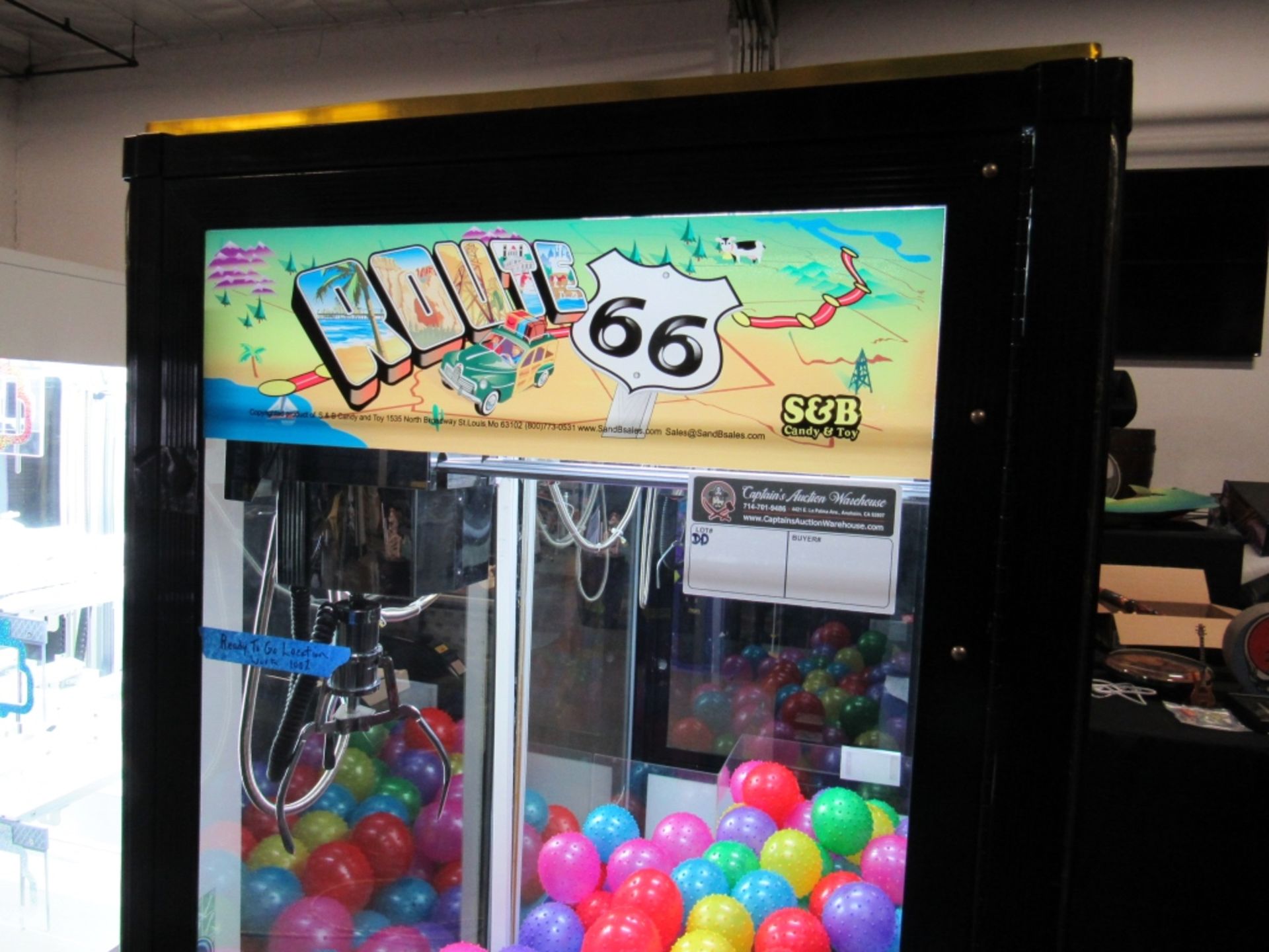 ROUTE 66 S&B CANDY PLUSH CLAW CRANE MACHINE - Image 4 of 6