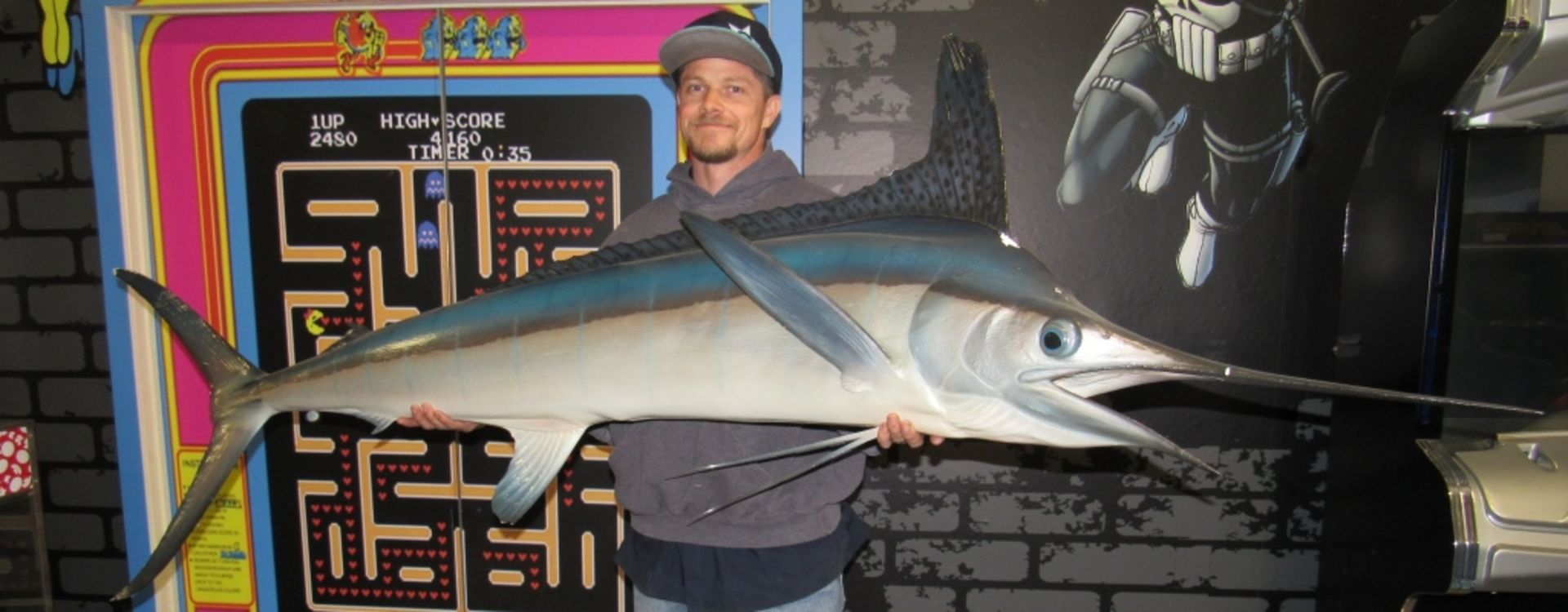 STRIPED MARLIN TROPHY FISH MOUNT REPLICA 83"