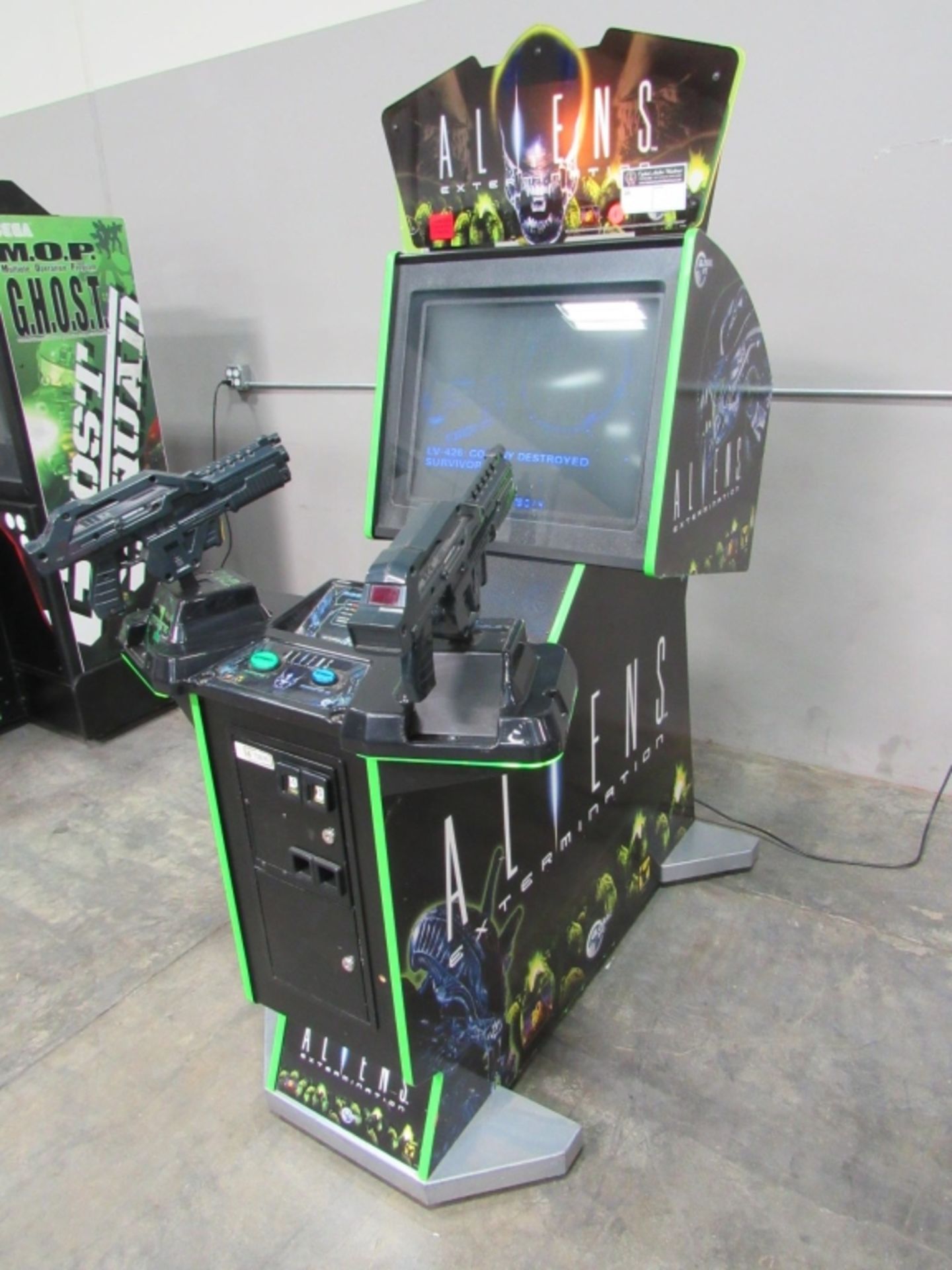 ALIENS EXTERMINATION FIXED GUN ARCADE GAME #1 - Image 6 of 6