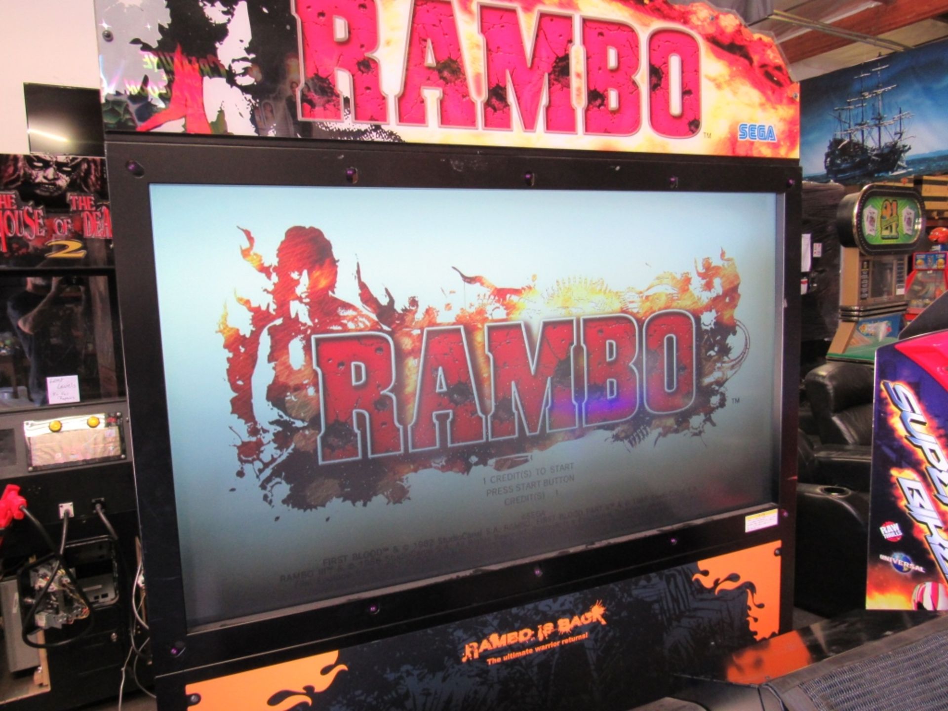 RAMBO DELUXE 50"" SHOOTER ARCADE GAME SEGA - Image 9 of 9