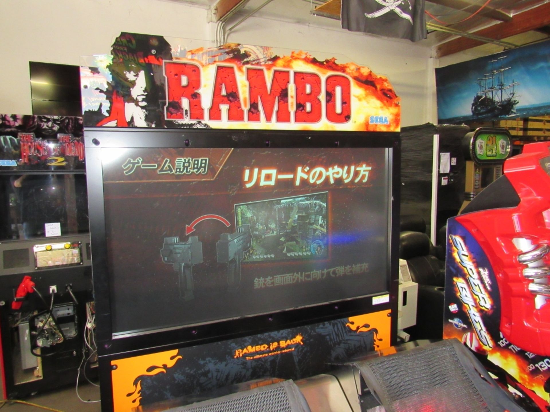RAMBO DELUXE 50"" SHOOTER ARCADE GAME SEGA - Image 3 of 9