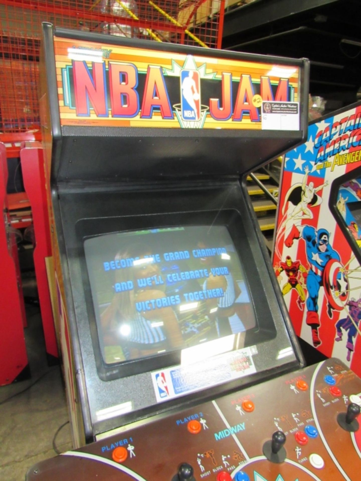 NBA JAM CLASSIC BASKETBALL MIDWAY ARCADE GAME #2 - Image 2 of 4