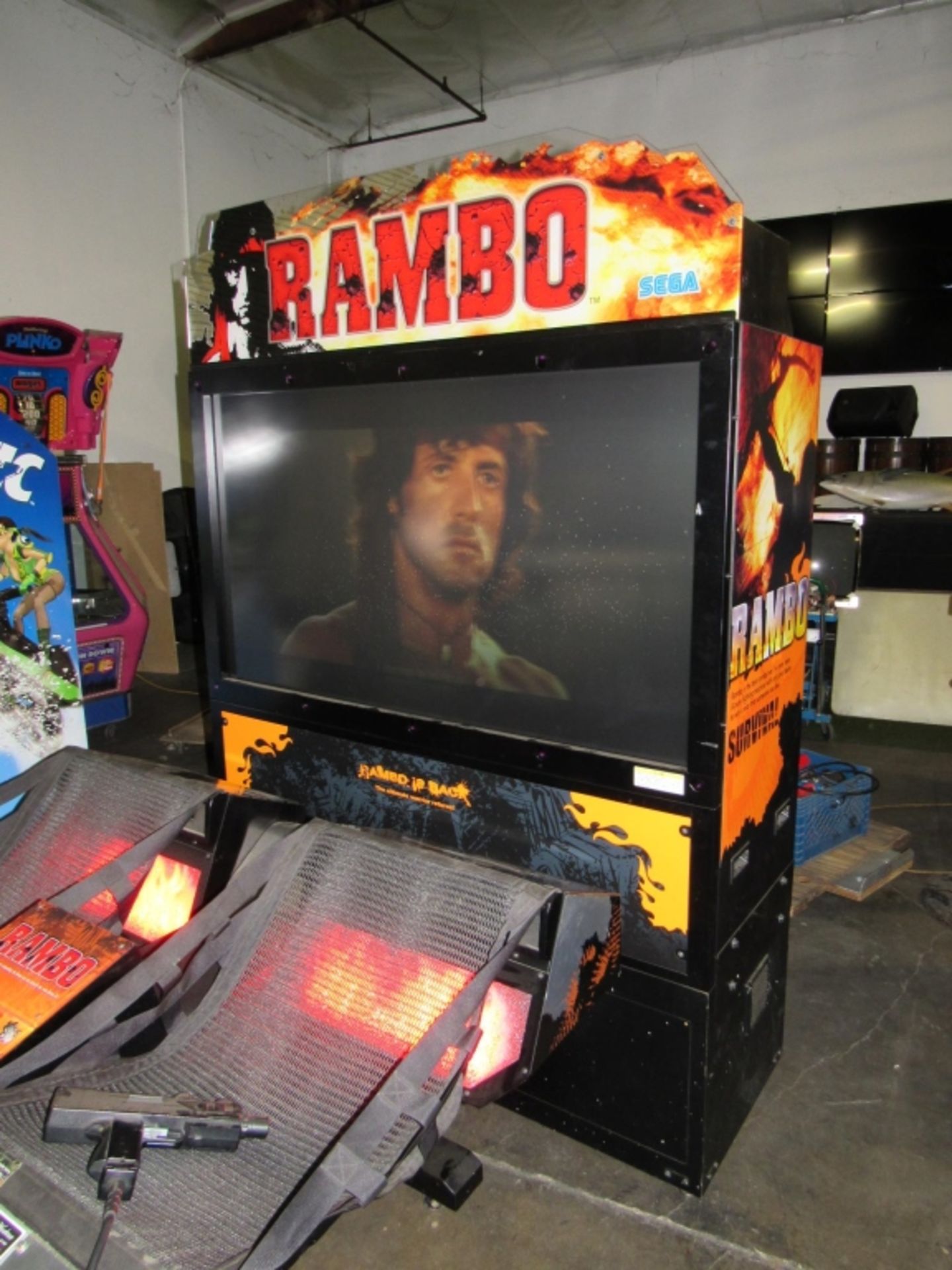 RAMBO DELUXE 50"" SHOOTER ARCADE GAME SEGA - Image 6 of 9