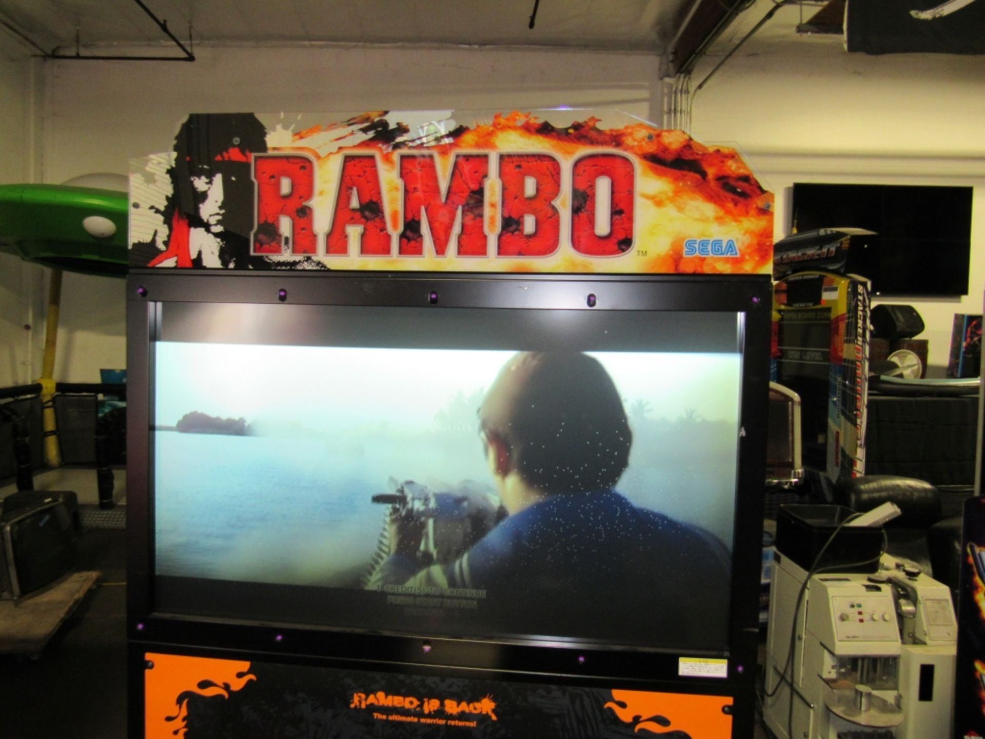 RAMBO DELUXE 50"" SHOOTER ARCADE GAME SEGA - Image 8 of 9