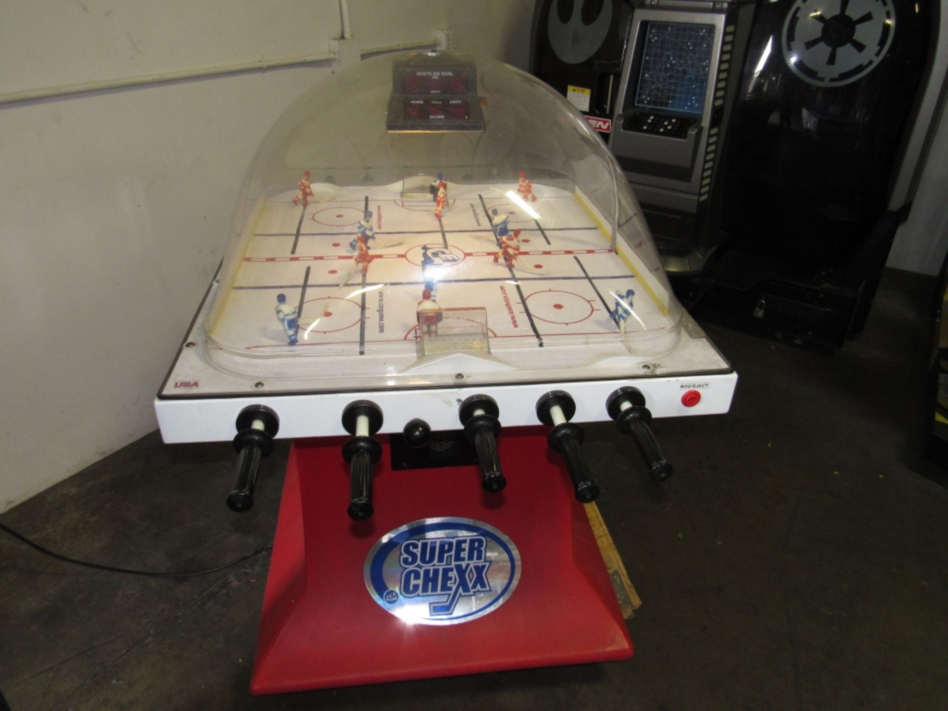 SUPER CHEXX BUBBLE TOP HOCKEY ARCADE GAME - Image 2 of 5