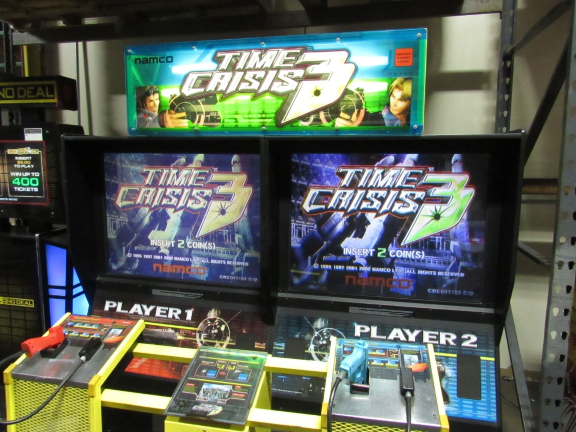 TIME CRISIS 3 TWIN DELUXE 50" ARCADE GAME NAMCO - Image 2 of 5