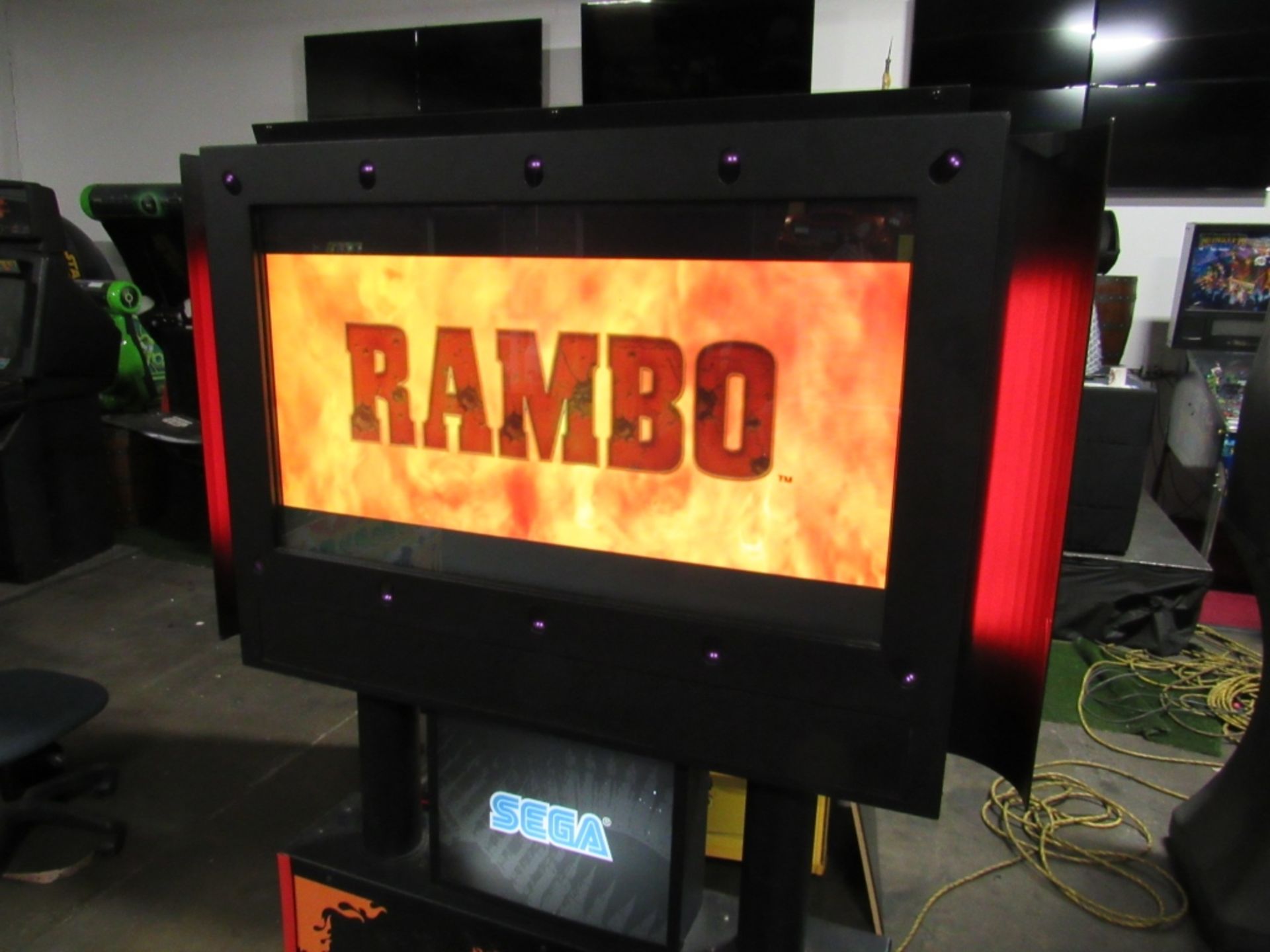 RAMBO UPRIGHT STANDARD SHOOTER ARCADE GAME SEGA - Image 2 of 9