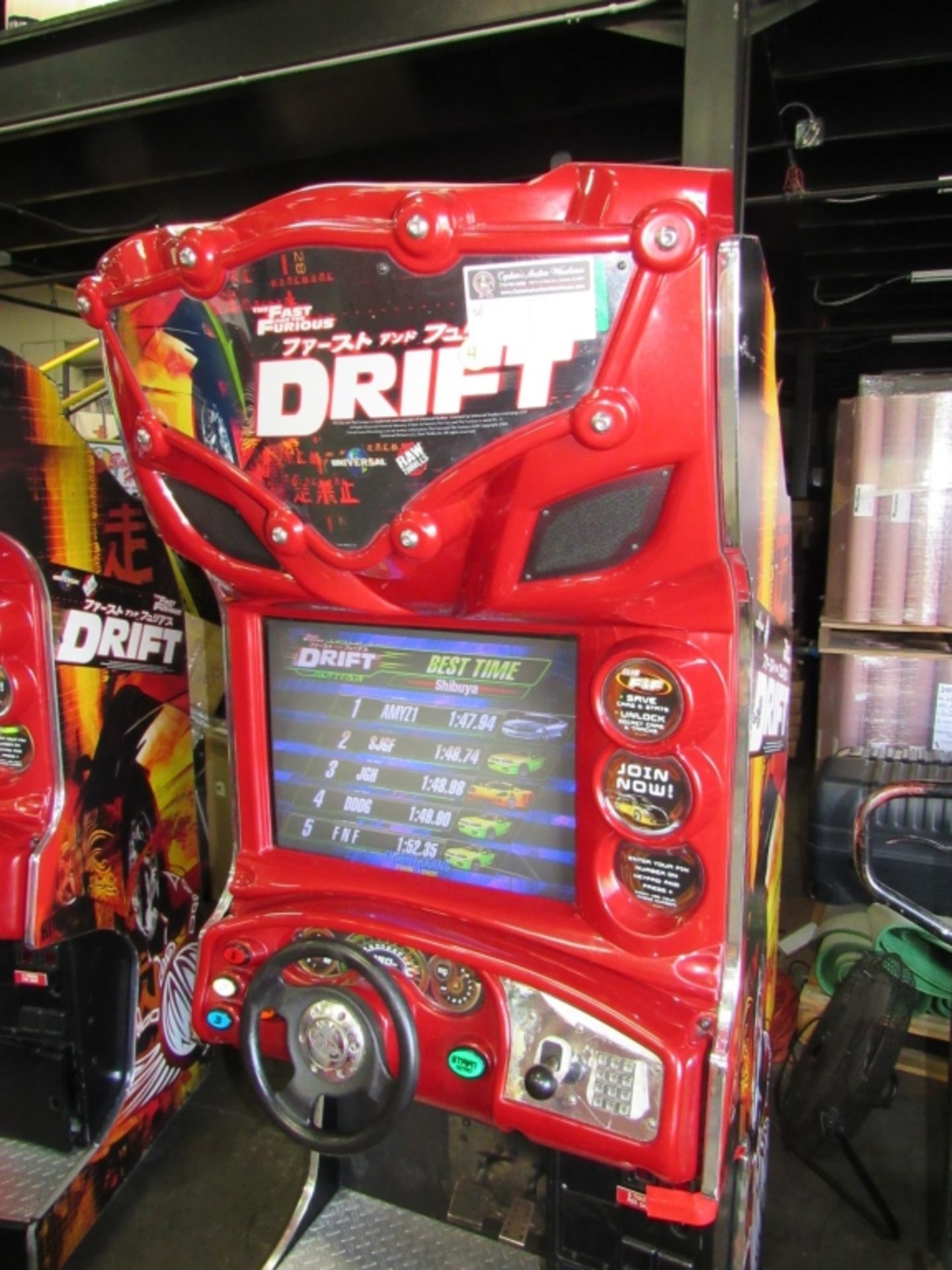 DRIFT F&F DEDICATED RED CAB RACING ARCADE GAME #3 - Image 7 of 7