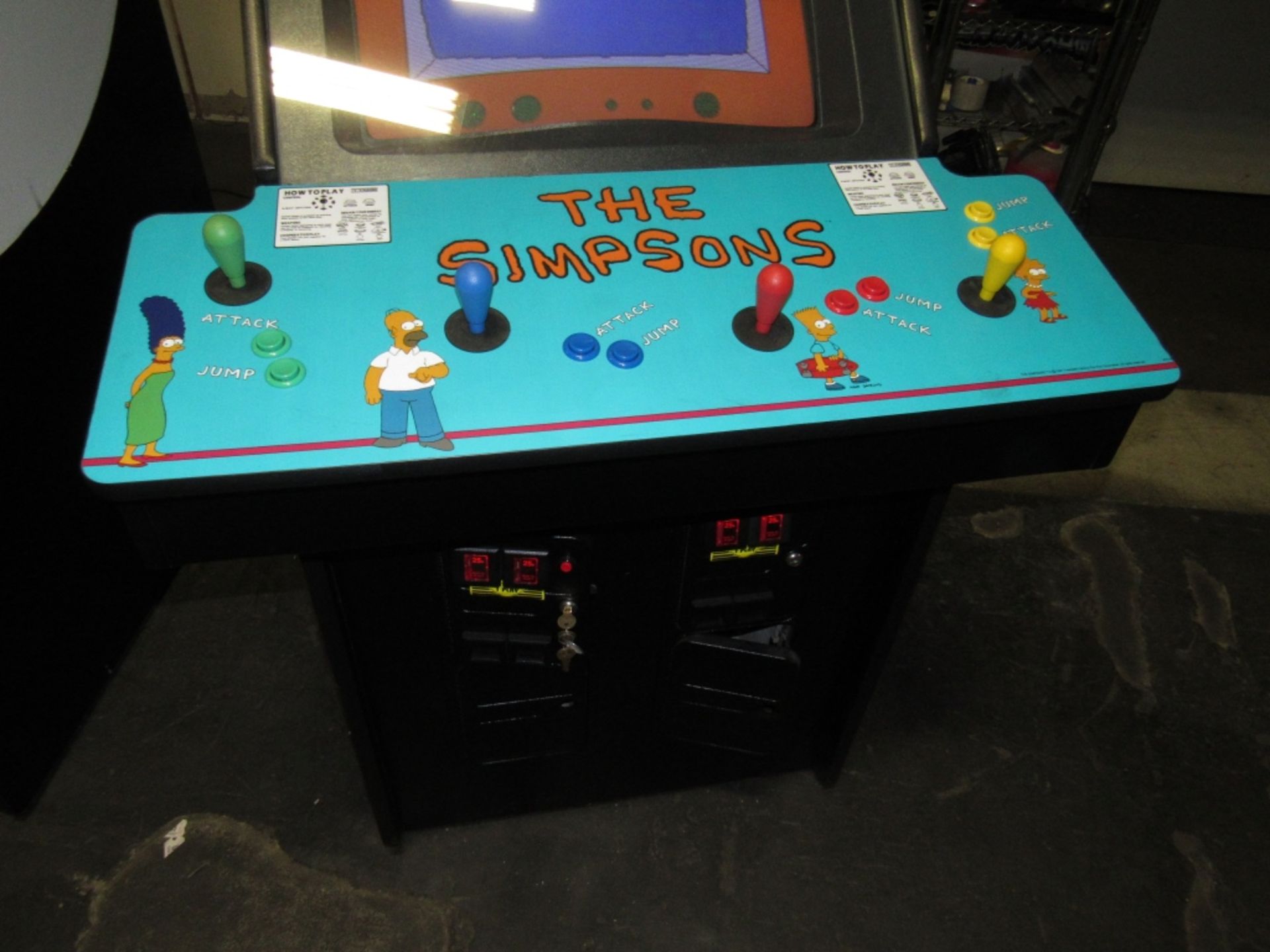 THE SIMPSONS 4 PLAYER ARCADE GAME KONAMI - Image 4 of 8