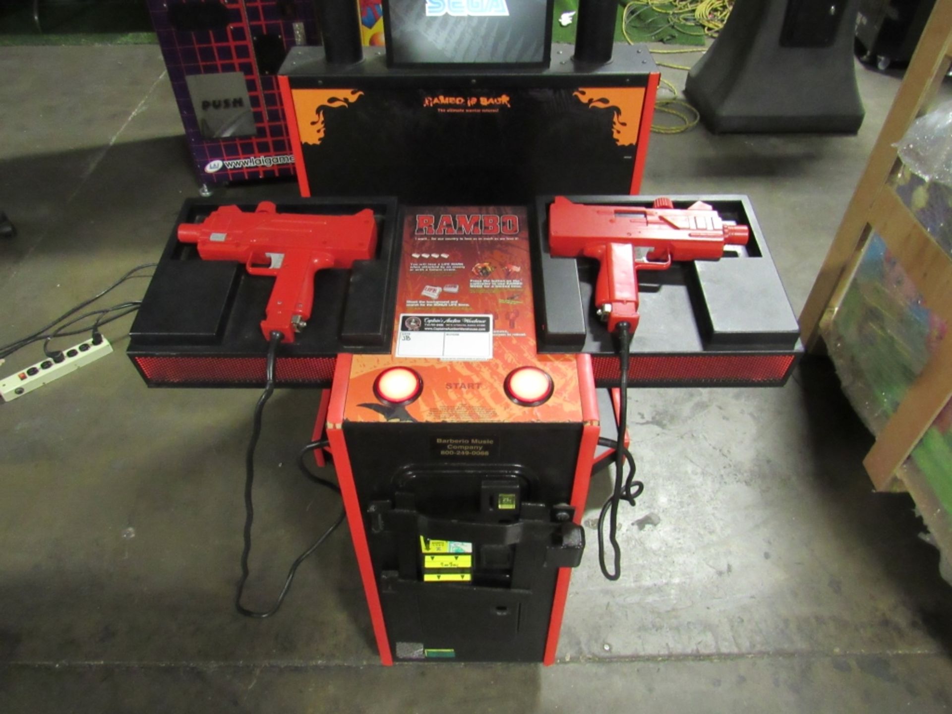 RAMBO UPRIGHT STANDARD SHOOTER ARCADE GAME SEGA - Image 5 of 9