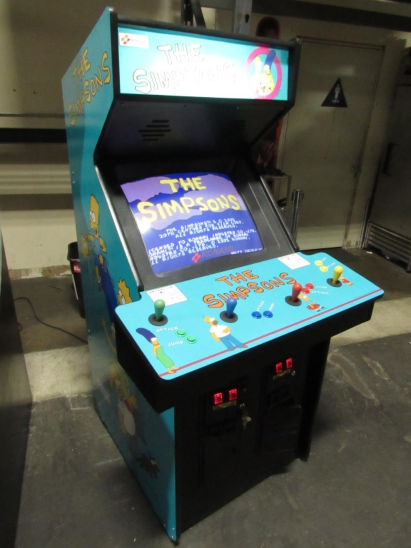 THE SIMPSONS 4 PLAYER ARCADE GAME KONAMI