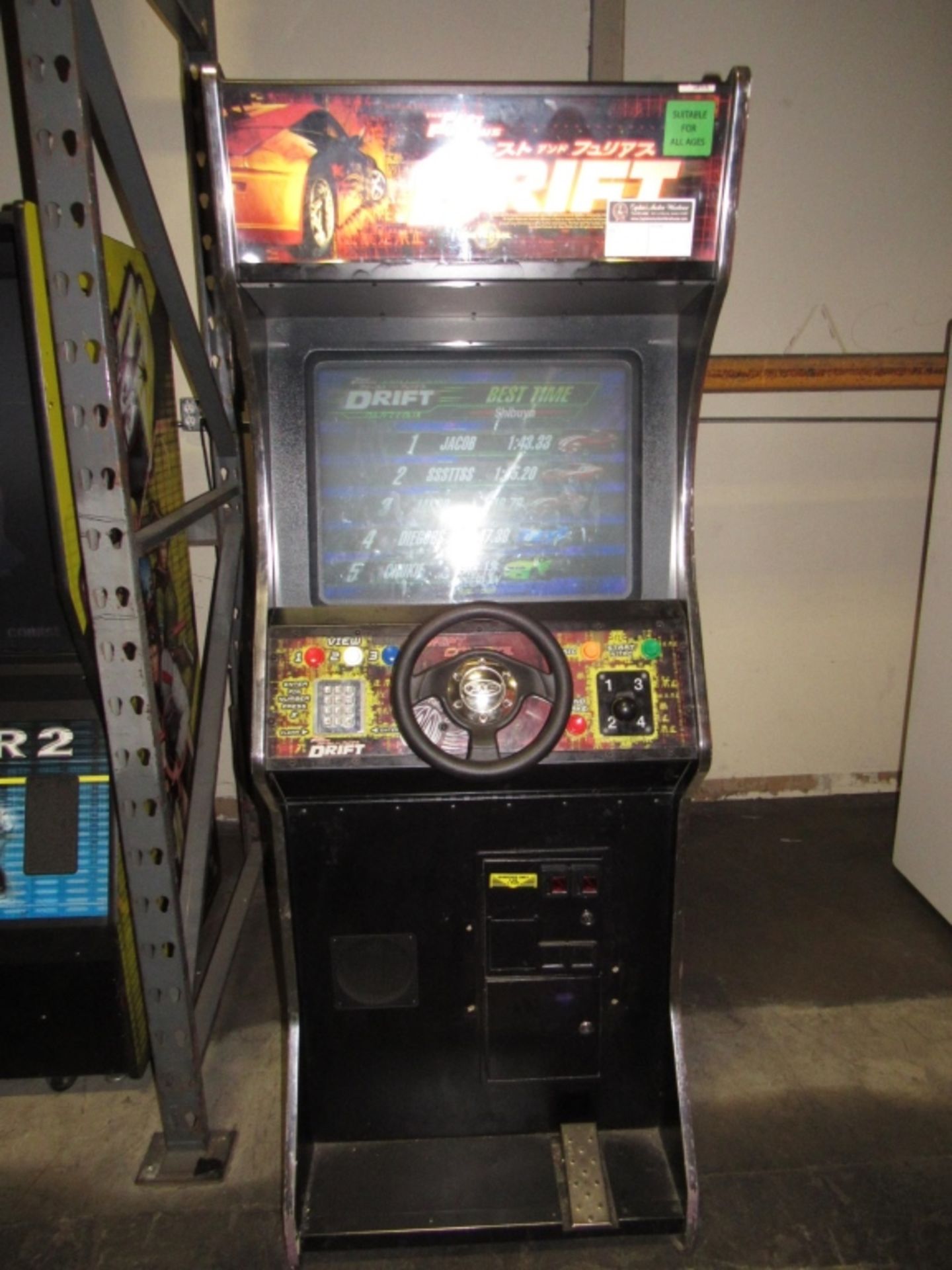 DRIFT FAST & FURIOUS UPRIGHT ARCADE GAME - Image 3 of 5