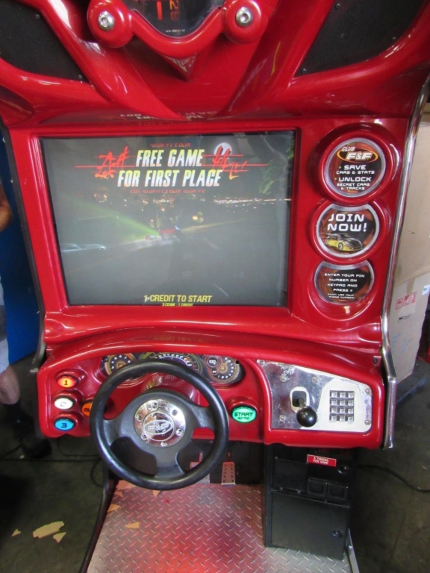 DRIFT F&F DEDICATED RED CAB RACING ARCADE GAME #3 - Image 5 of 7