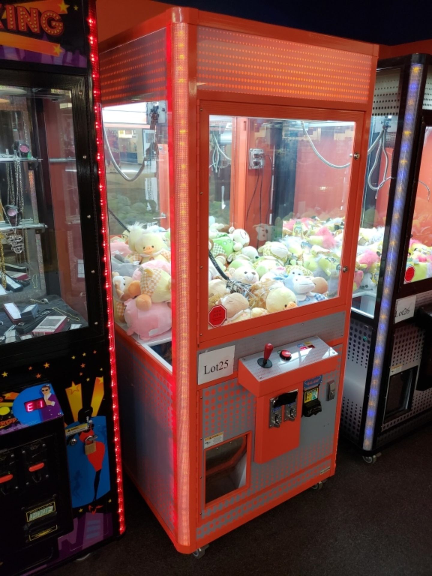 33" ORANGE PLUSH CLAW CRANE MACHINE