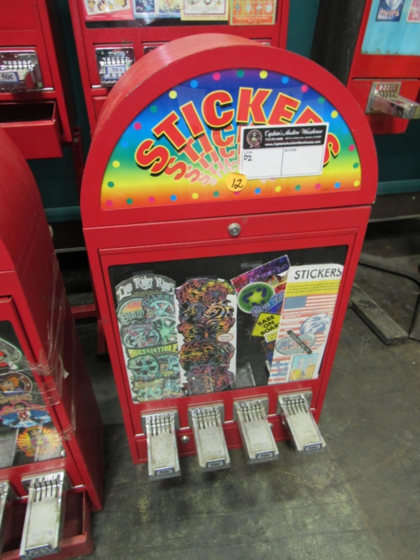 4 SELECT TATTOO STICKER VENDING STAND #12