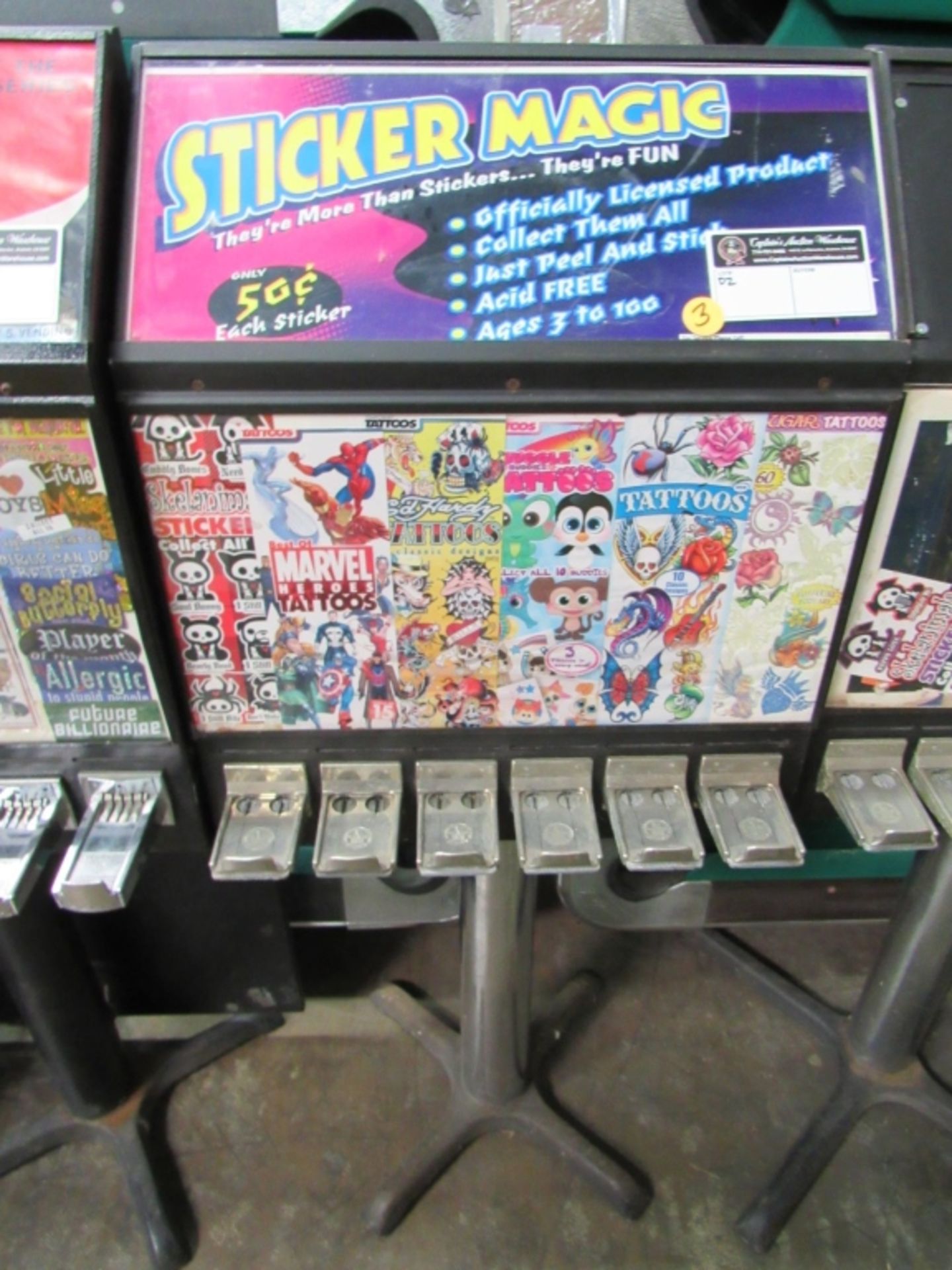 STICKER MAGIC TATTOO STICKER VENDING STAND #3