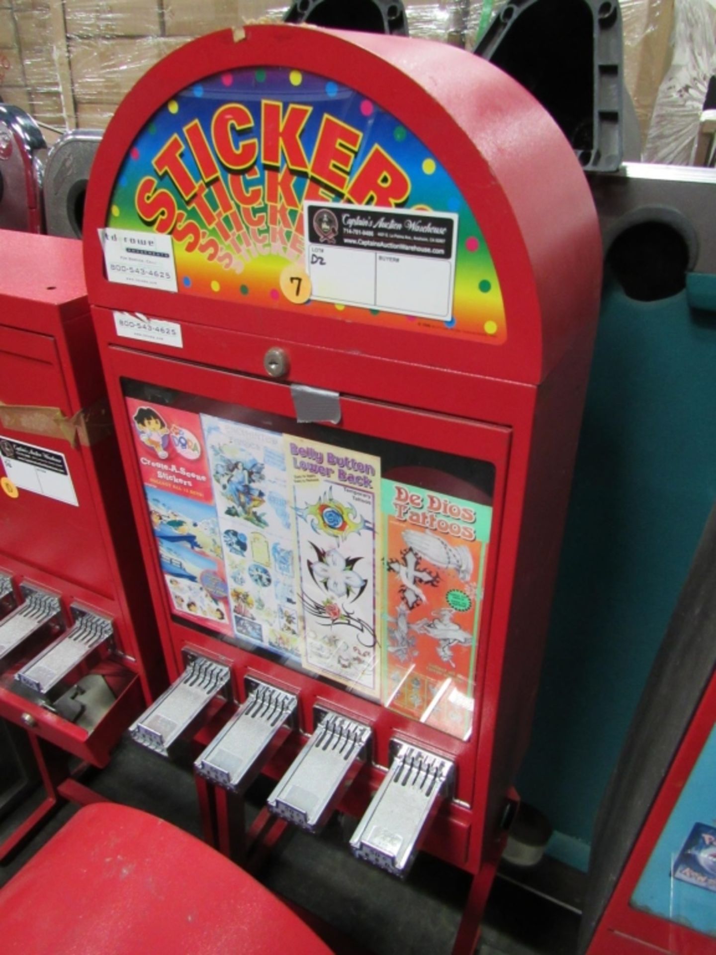 4 SELECT TATTOO STICKER VENDING STAND #7