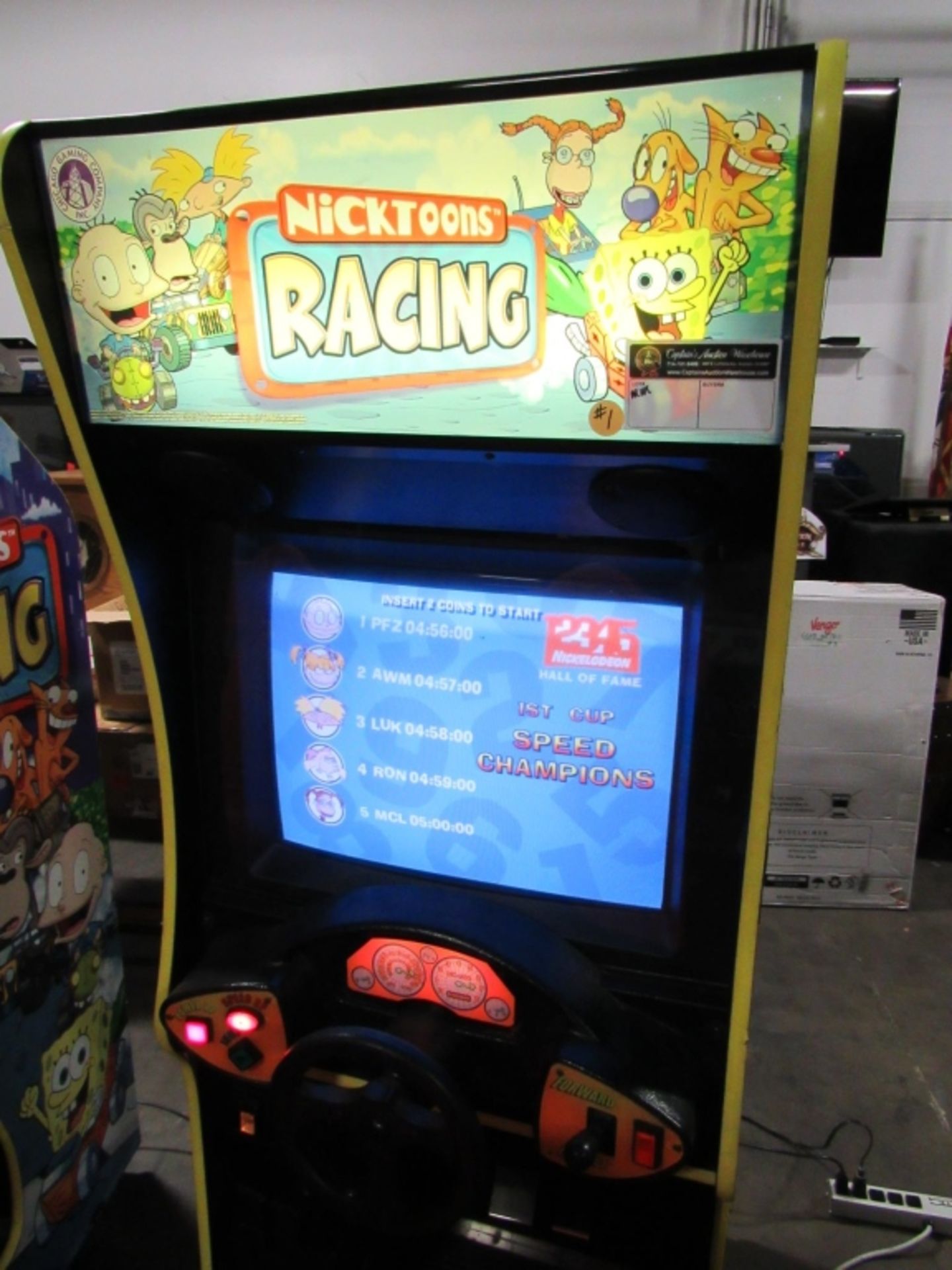 NICKTOONS RACING SITDOWN KIDS ARCADE GAME #1 - Image 3 of 6