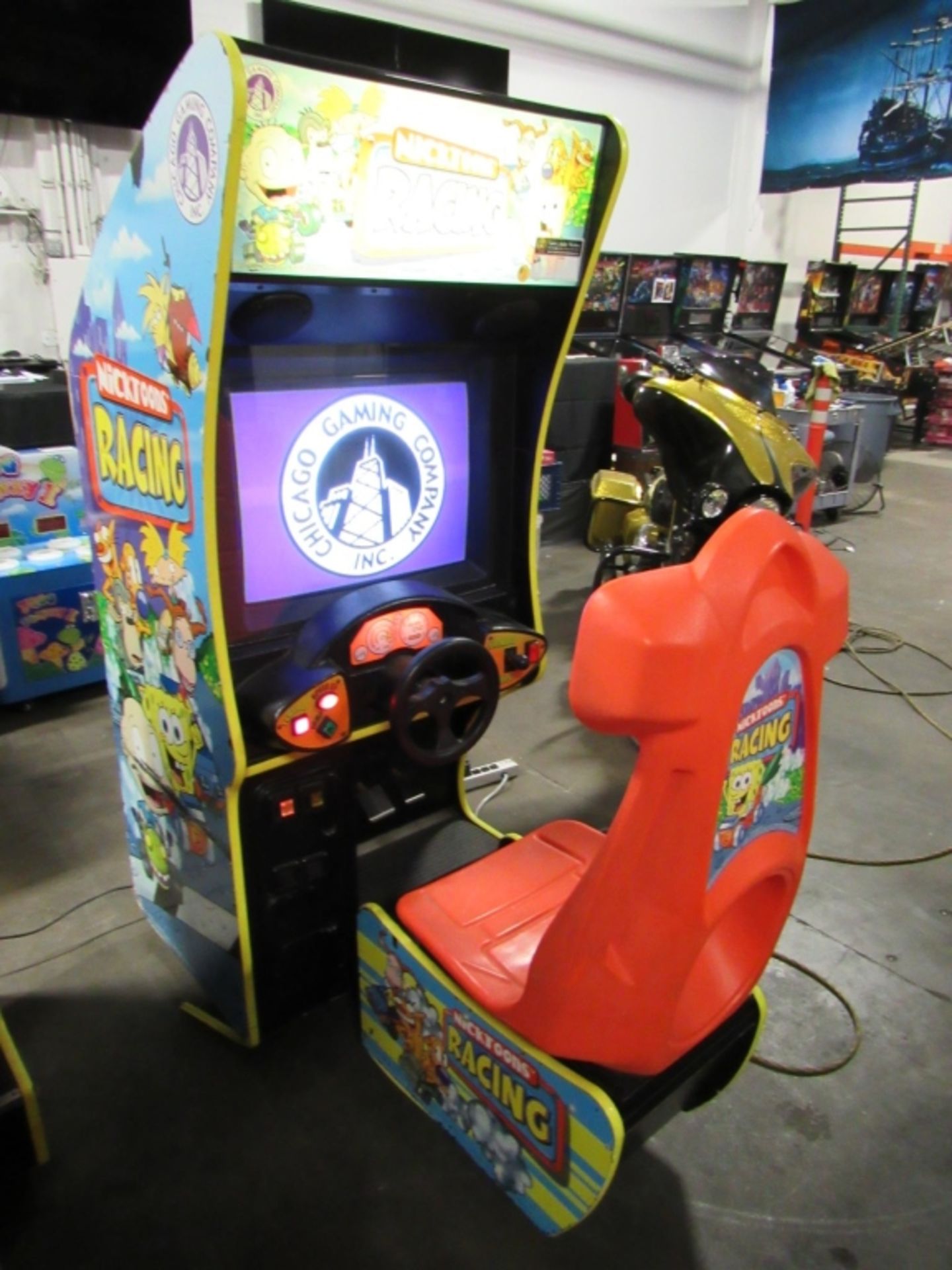 NICKTOONS RACING SITDOWN KIDS ARCADE GAME #1