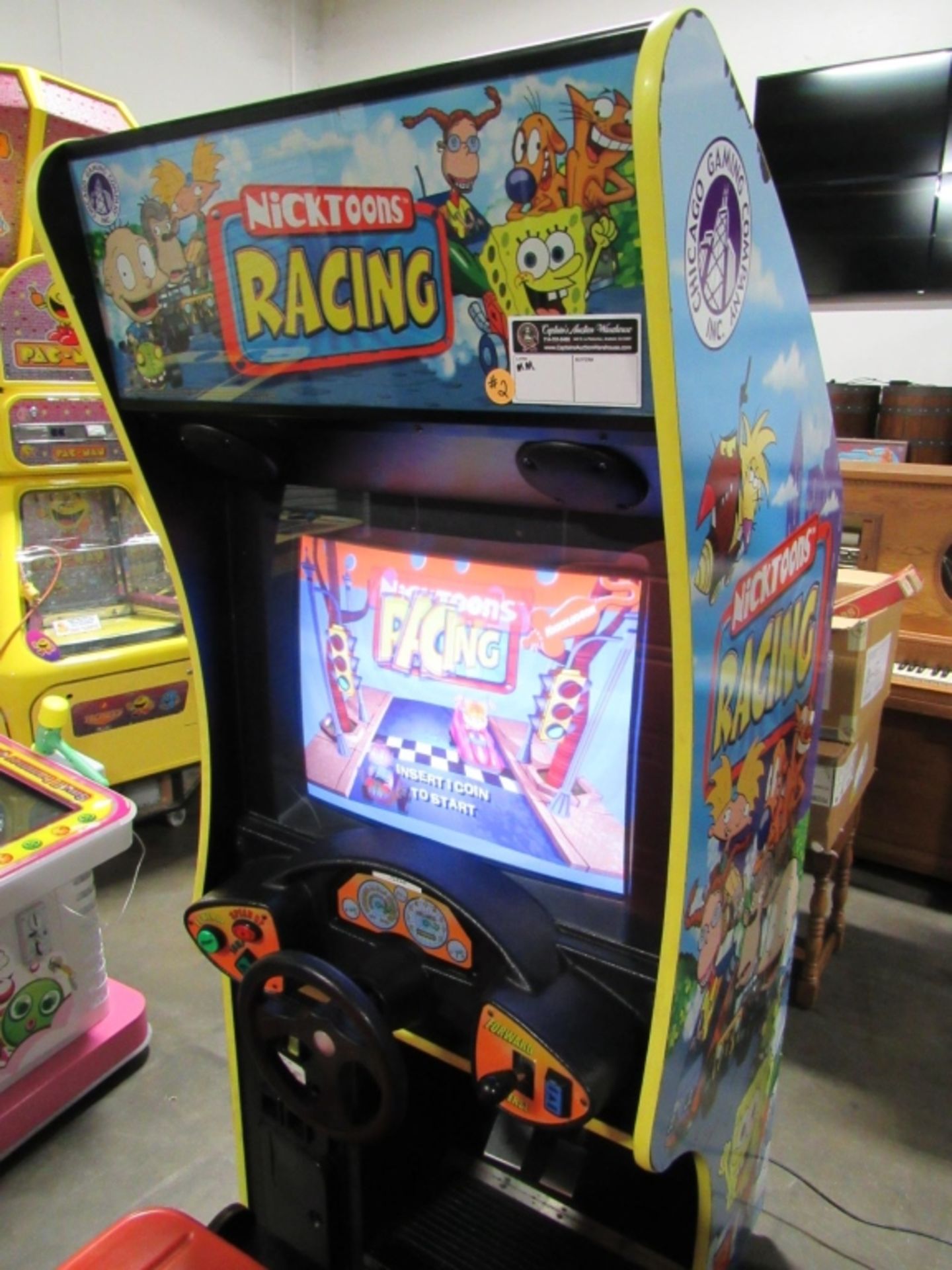 NICKTOONS RACING SITDOWN KIDS ARCADE GAME #2 - Image 3 of 5