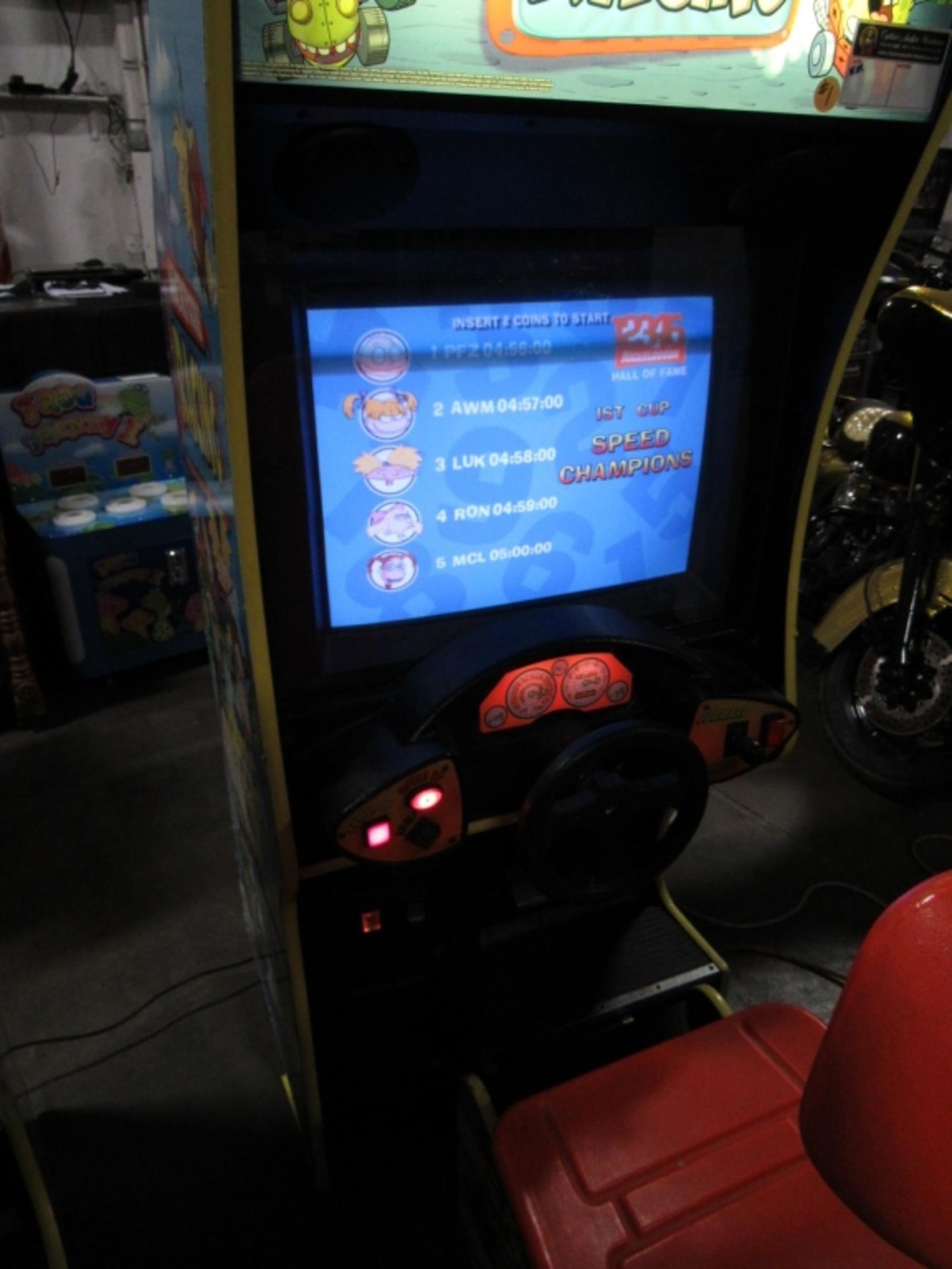 NICKTOONS RACING SITDOWN KIDS ARCADE GAME #1 - Image 5 of 6