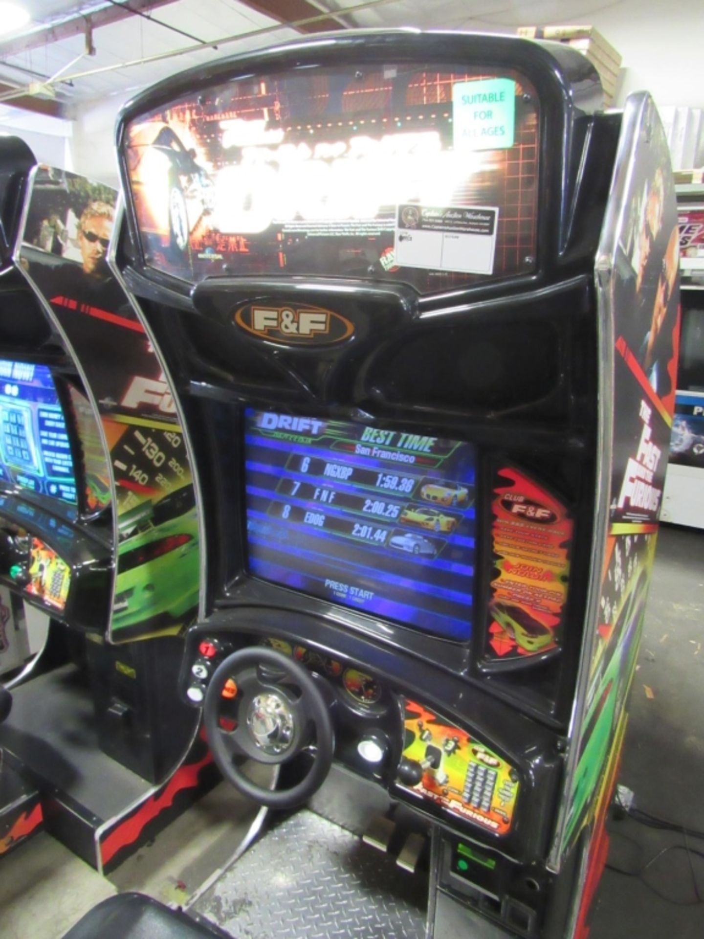 DRIFT FAST & FURIOUS SITDOWN RACING ARCADE GAME #2 - Image 3 of 4