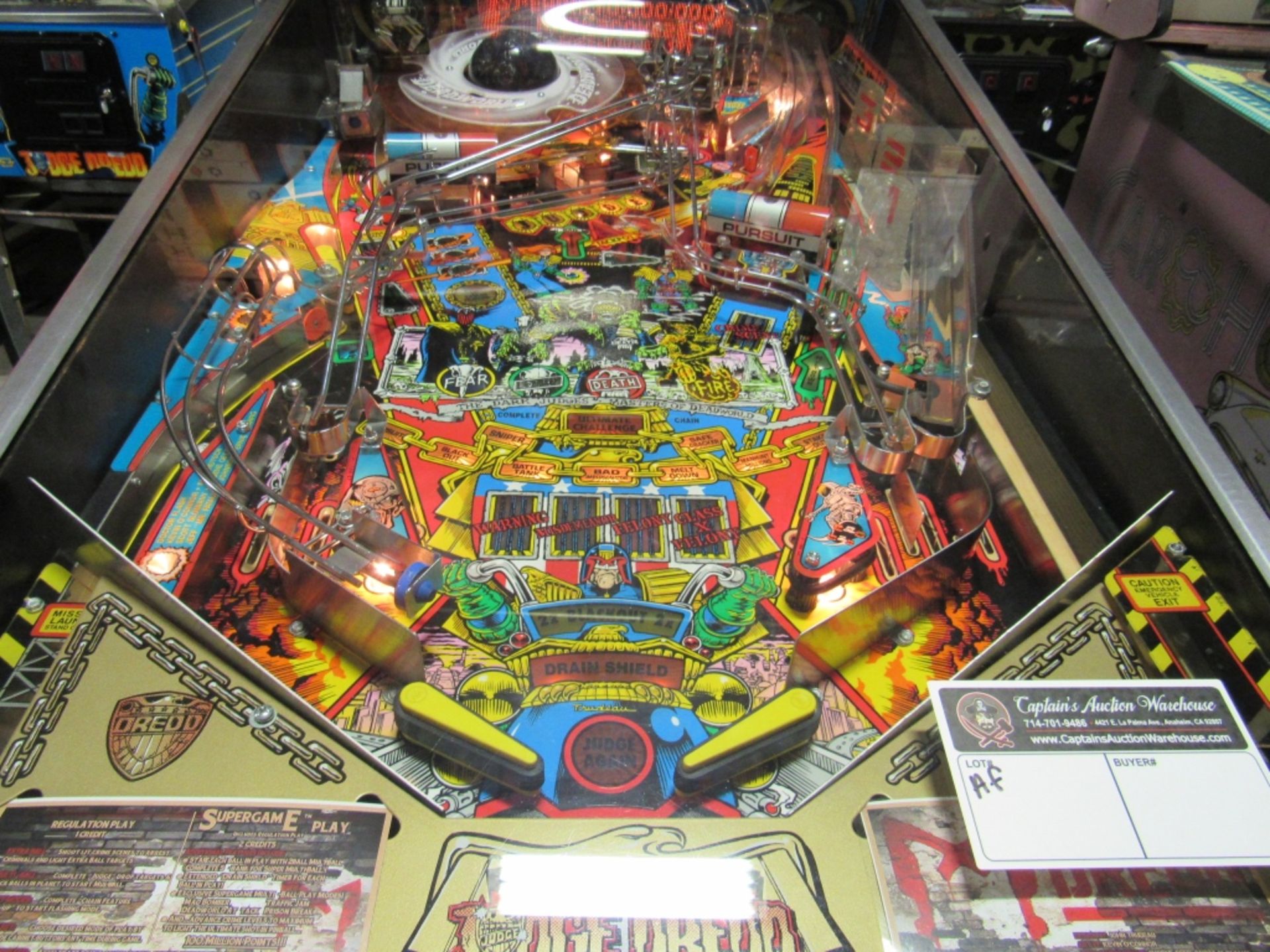 JUDGE DREDD WIDE PINBALL MACHINE BALLY 1993 - Image 8 of 9