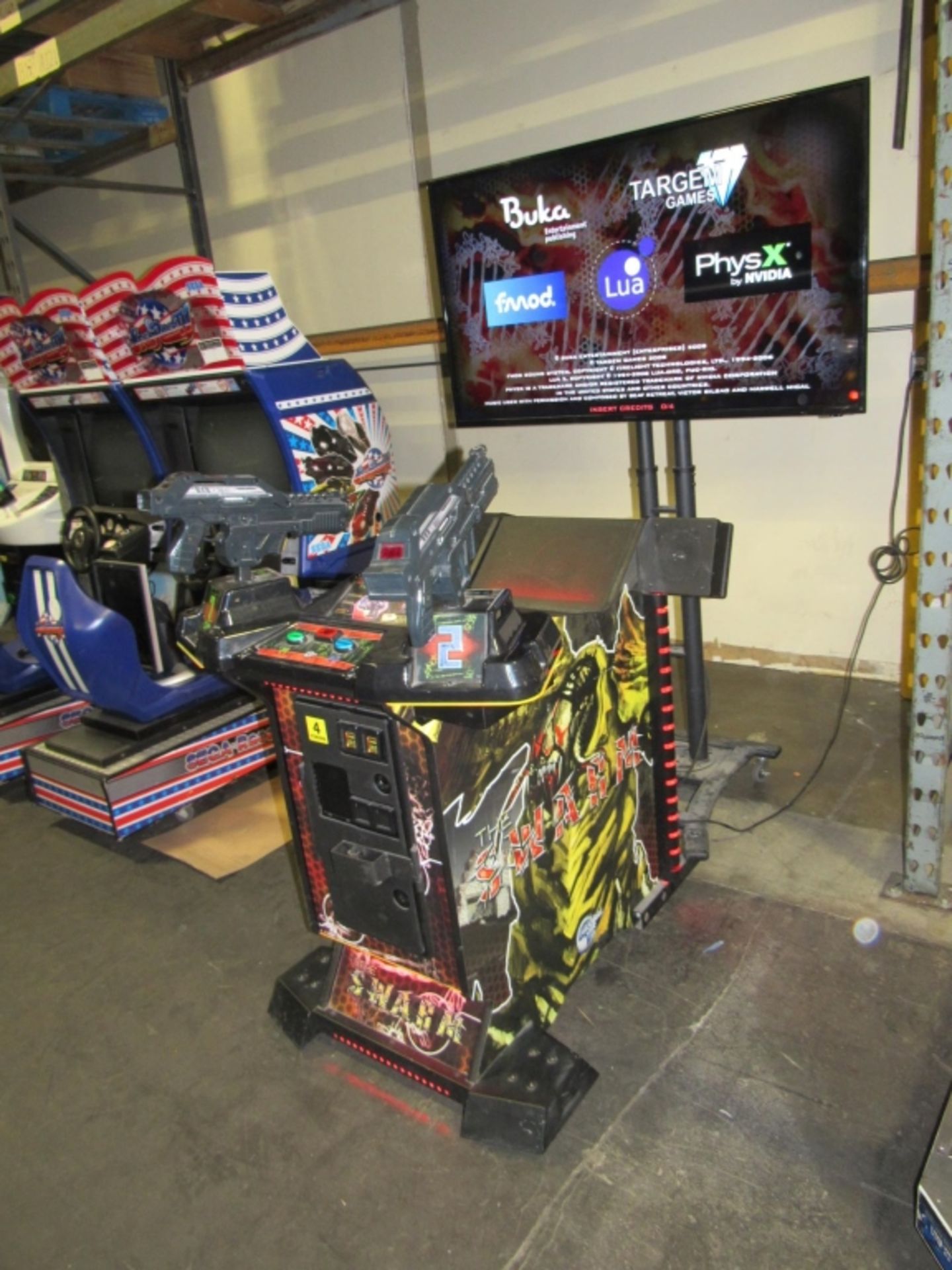 THE SWARM DEDICATED FIXED GUN SHOOTER ARCADE GAME - Image 3 of 9