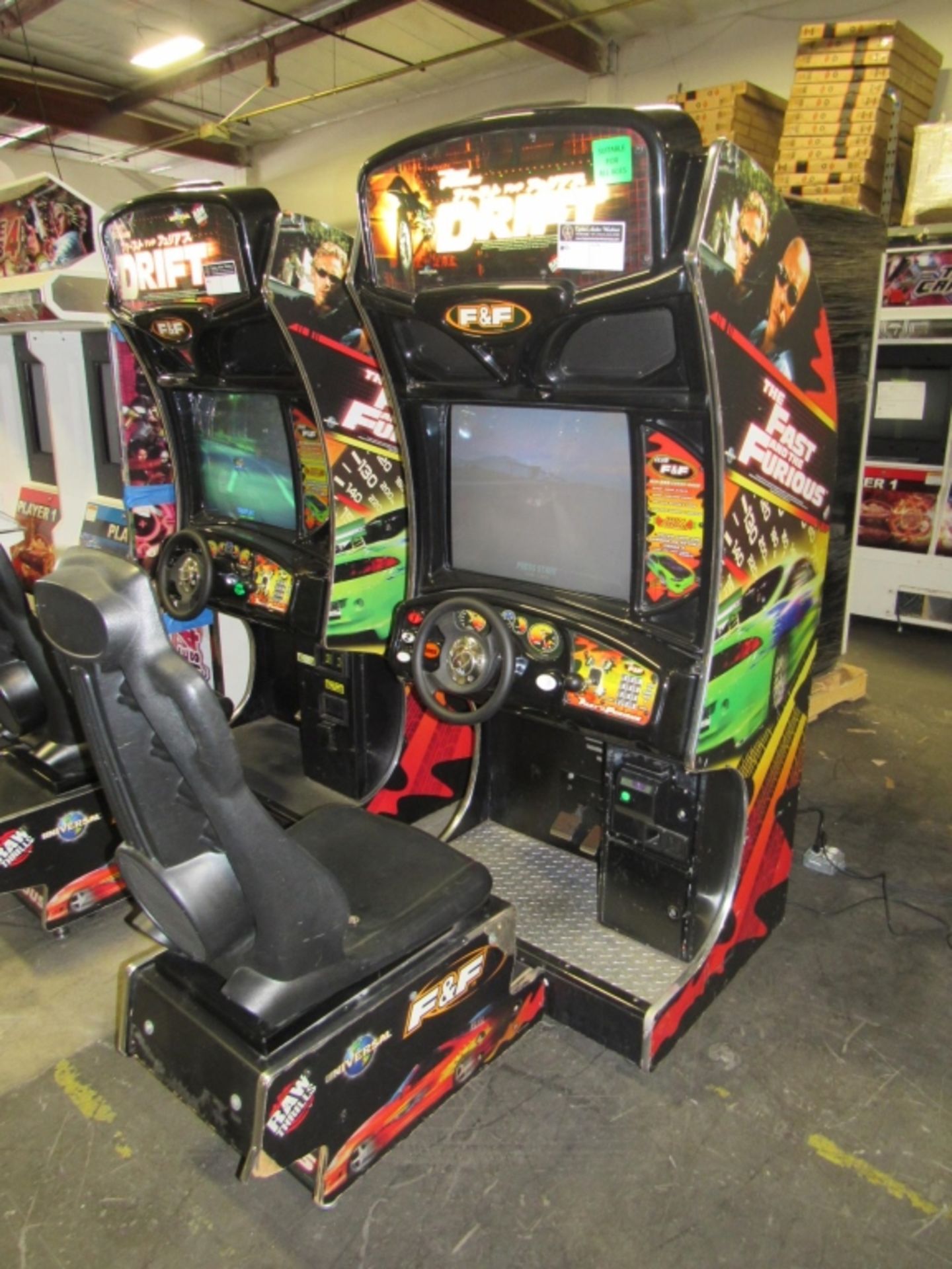 DRIFT FAST & FURIOUS SITDOWN RACING ARCADE GAME #2 - Image 4 of 4