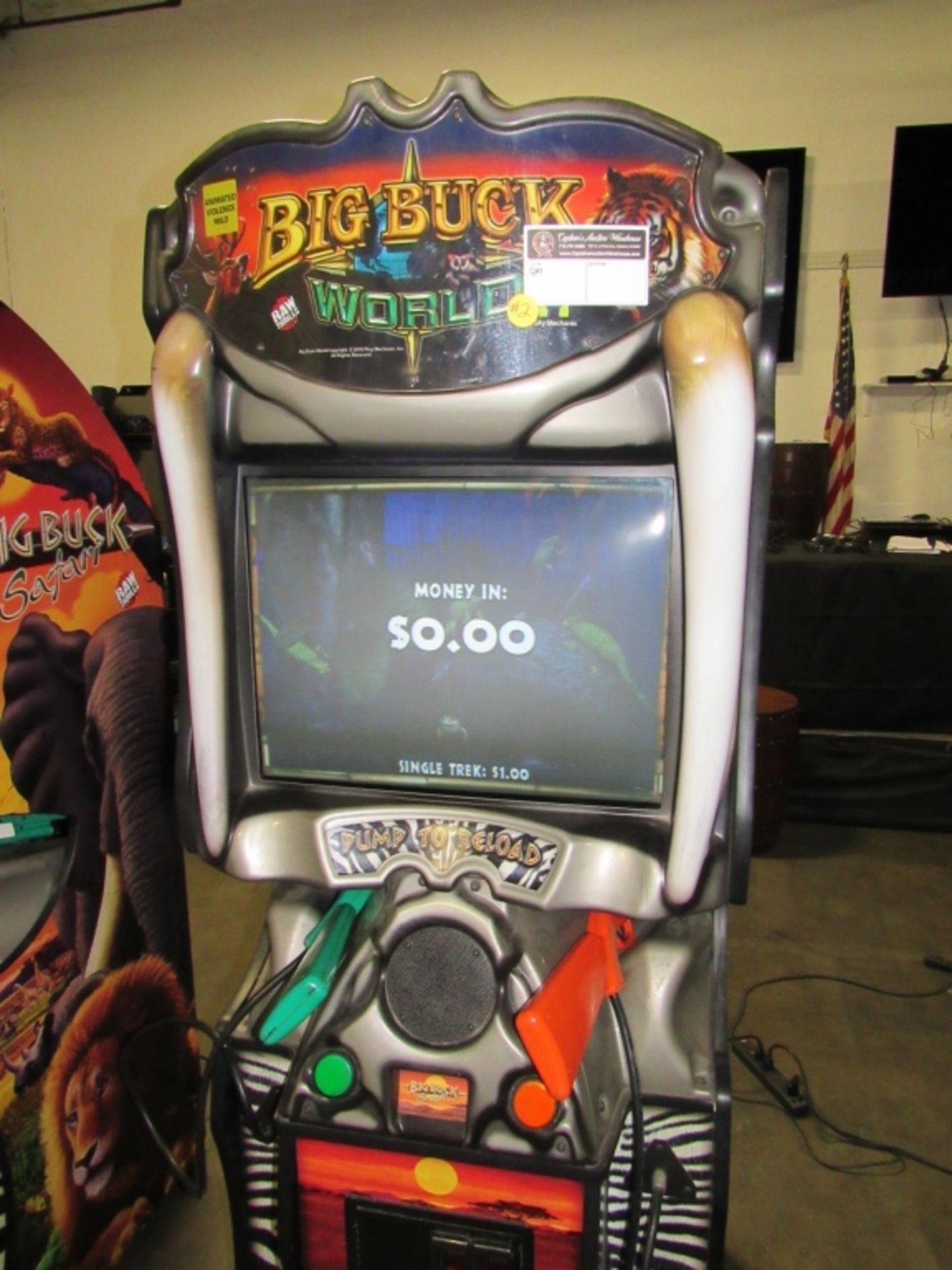 BIG BUCK WORLD SHOOTER ARCADE GAME RAW THRILLS #2 - Image 3 of 5