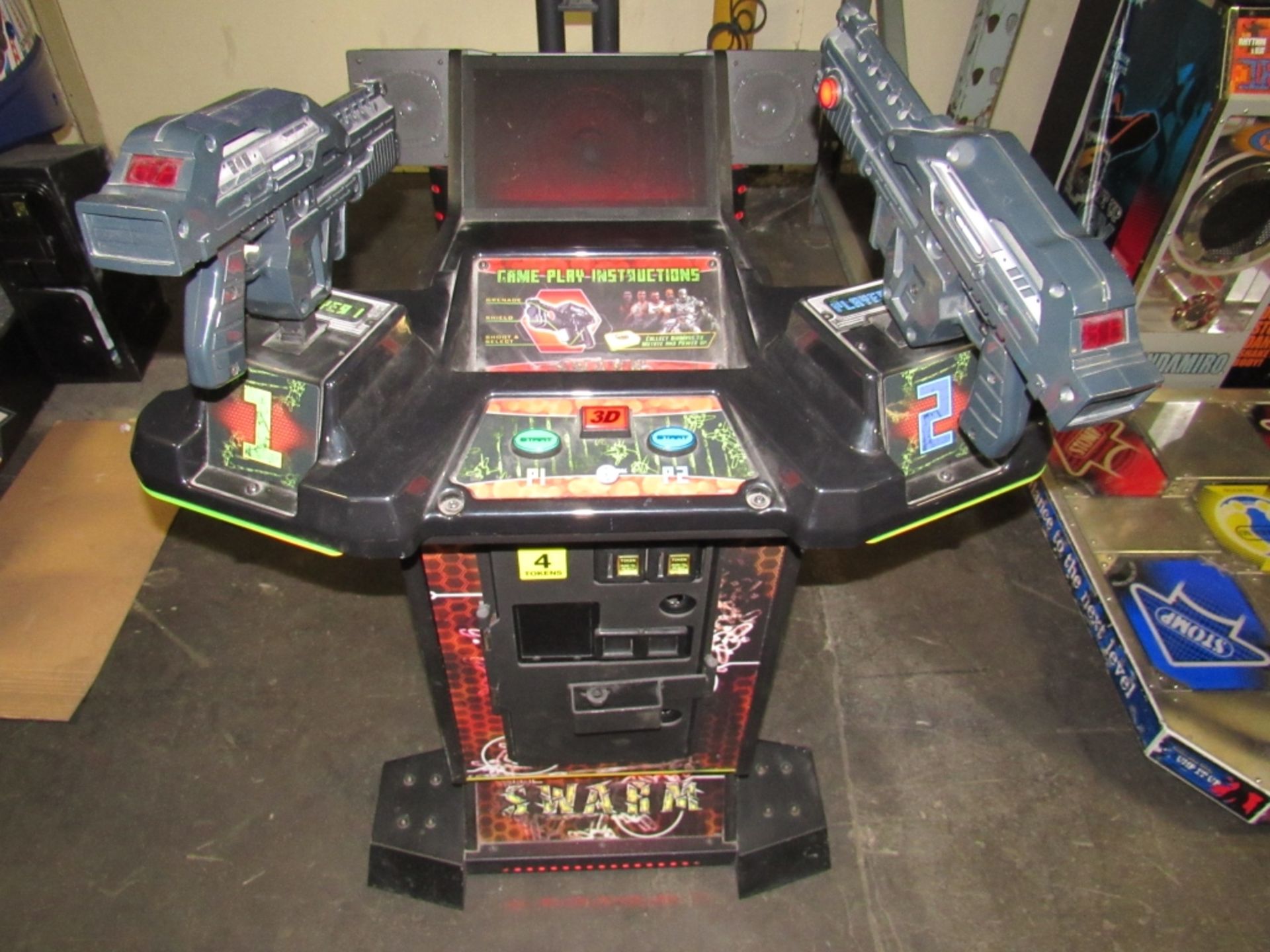 THE SWARM DEDICATED FIXED GUN SHOOTER ARCADE GAME - Image 7 of 9