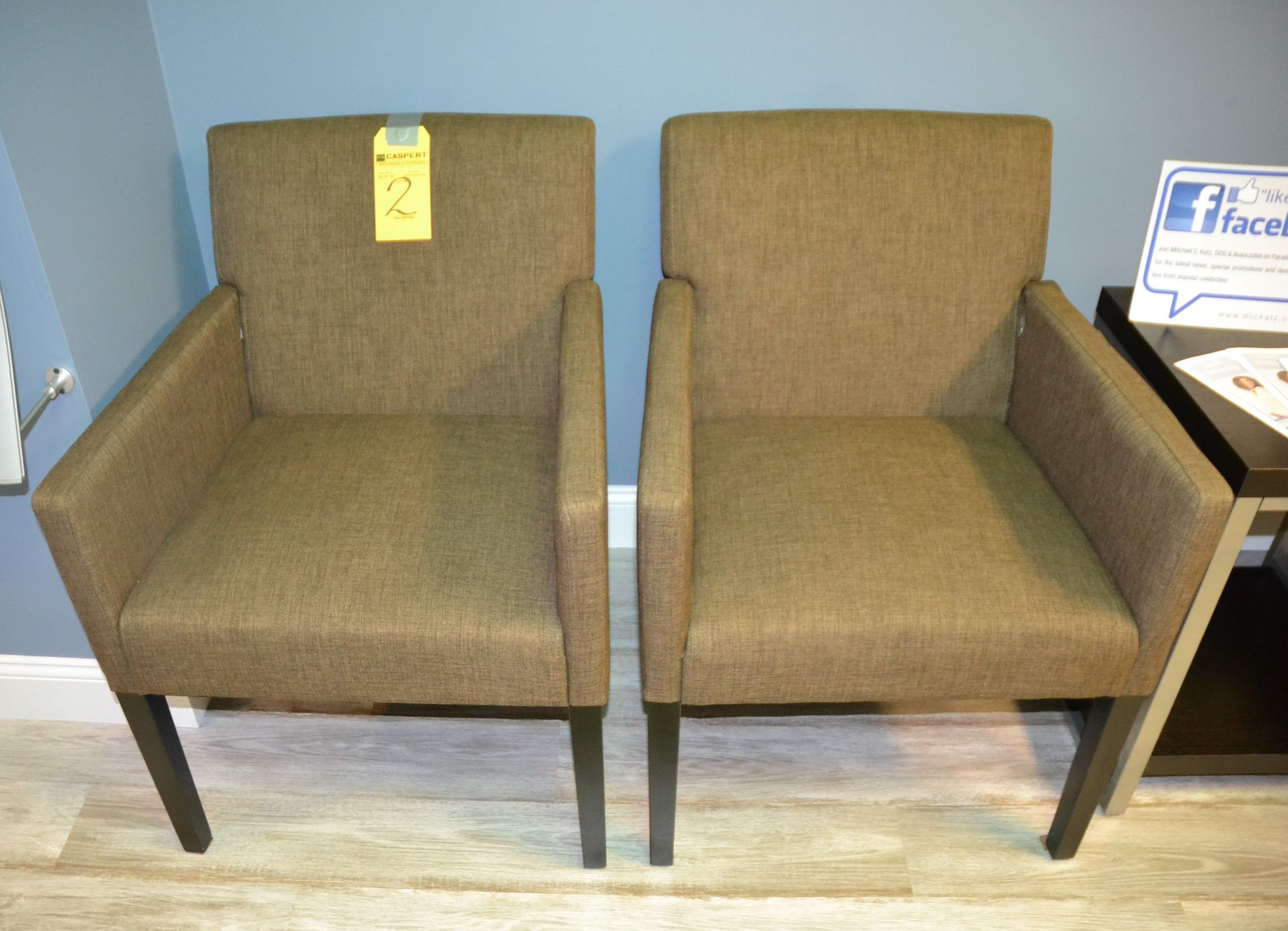 UPHOLSTERED STATIONARY ARM CHAIRS